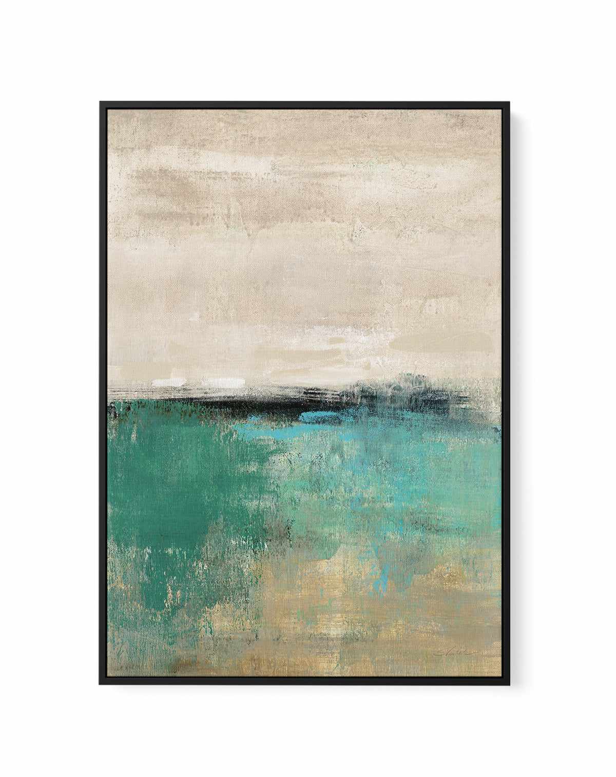 Spring Valley II Teal | Framed Canvas Art Print from Olive et Oriel where you can shop wallpaper and artworks online