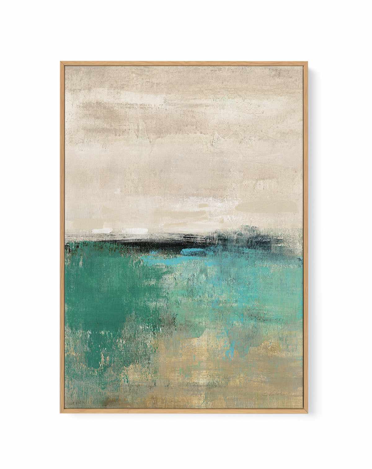 Spring Valley II Teal | Framed Canvas Art Print from Olive et Oriel where you can shop wallpaper and artworks online