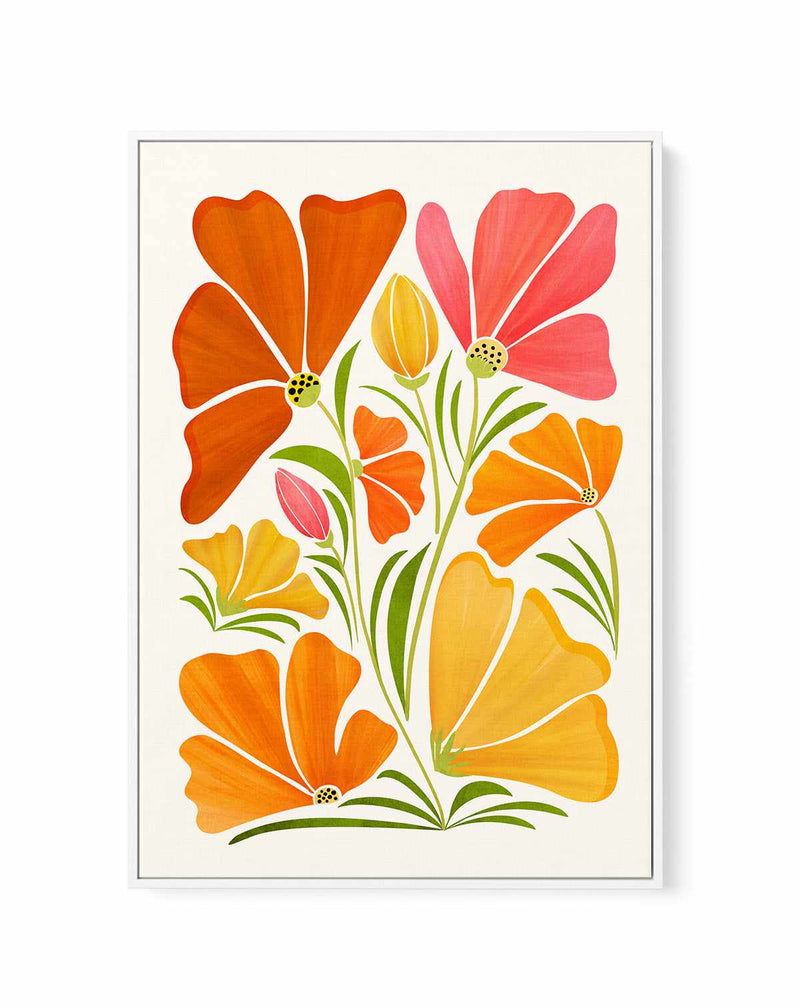 Spring Wildflowers By Kristan Gallagher | Framed Canvas Art Print from Olive et Oriel where you can shop wallpaper and artworks online