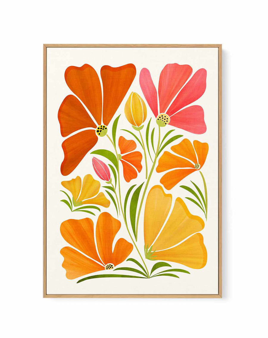 Spring Wildflowers By Kristan Gallagher | Framed Canvas Art Print from Olive et Oriel where you can shop wallpaper and artworks online