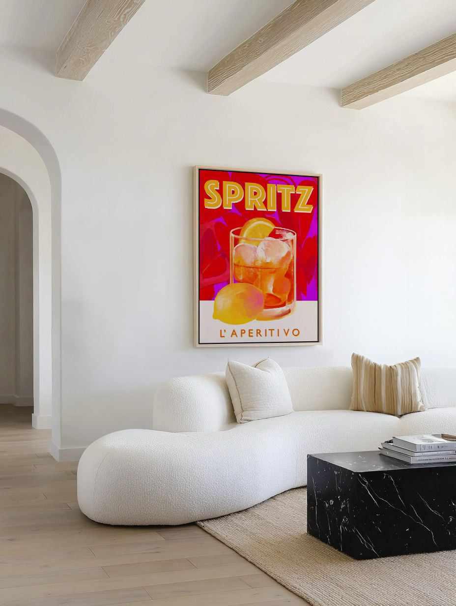 Spritz Afertivo by Marco Marella | Framed Canvas Art Print from Olive et Oriel where you can shop wallpaper and artworks online