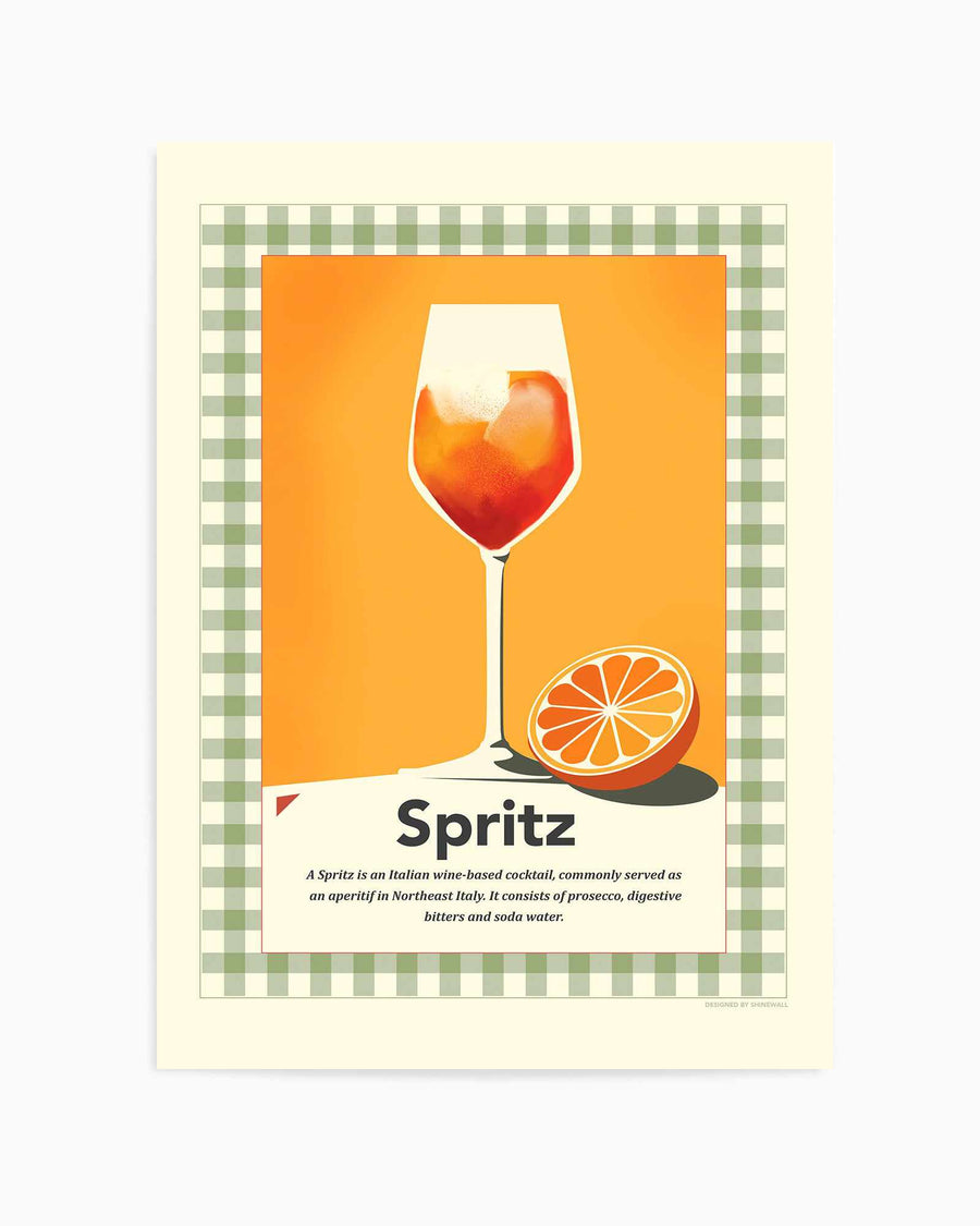 Spritz retro print By Dioisis Gemos| Art Print from Olive et Oriel where you can shop wallpaper and artworks online