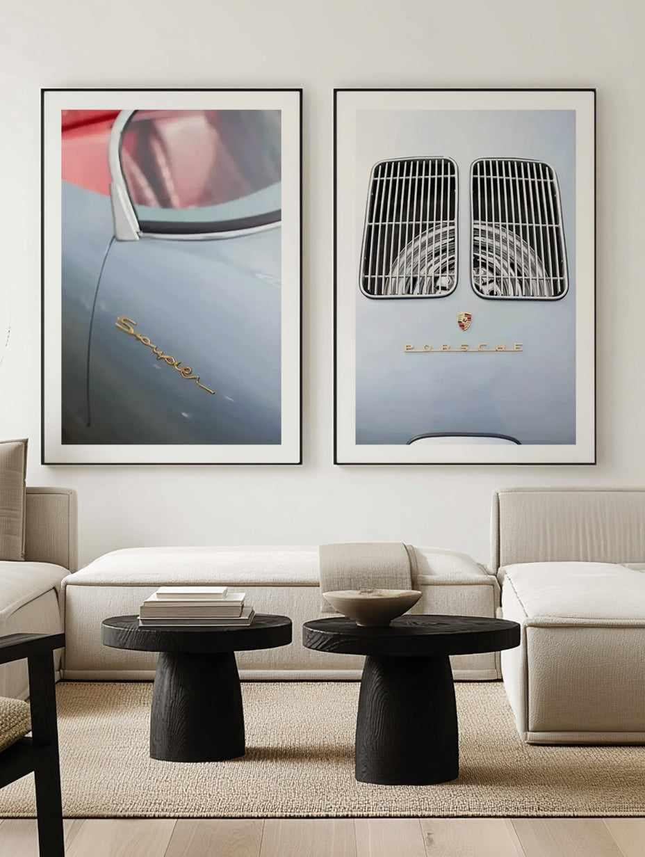 Spyder Porsche I & II by Markus Spiske Art Print Set of 2 | Matching Wall Art