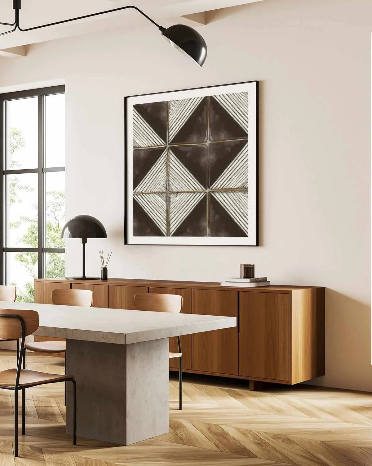 Square Tiles I Art Print from Olive et Oriel where you can shop wallpaper and artworks online