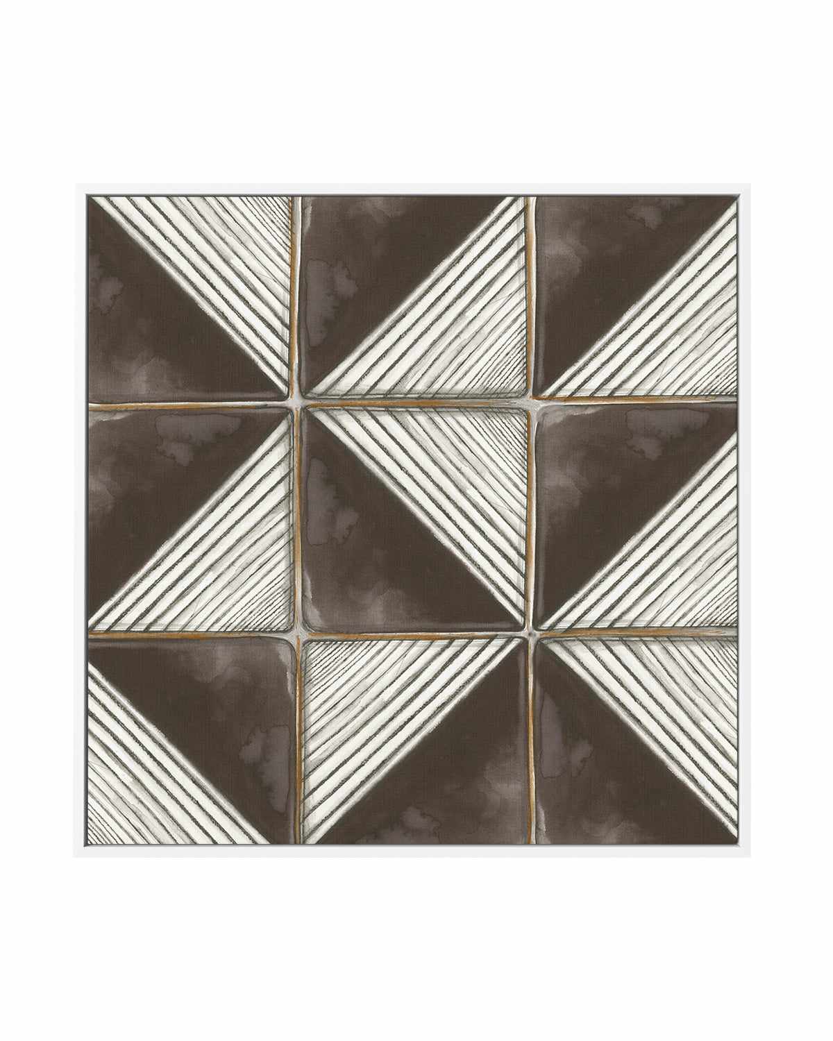 Square Tiles II | Framed Canvas Art Print