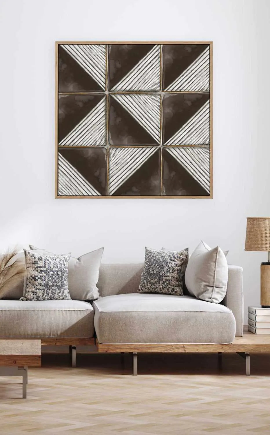 Square Tiles II | Framed Canvas Art Print from Olive et Oriel where you can shop wallpaper and artworks online