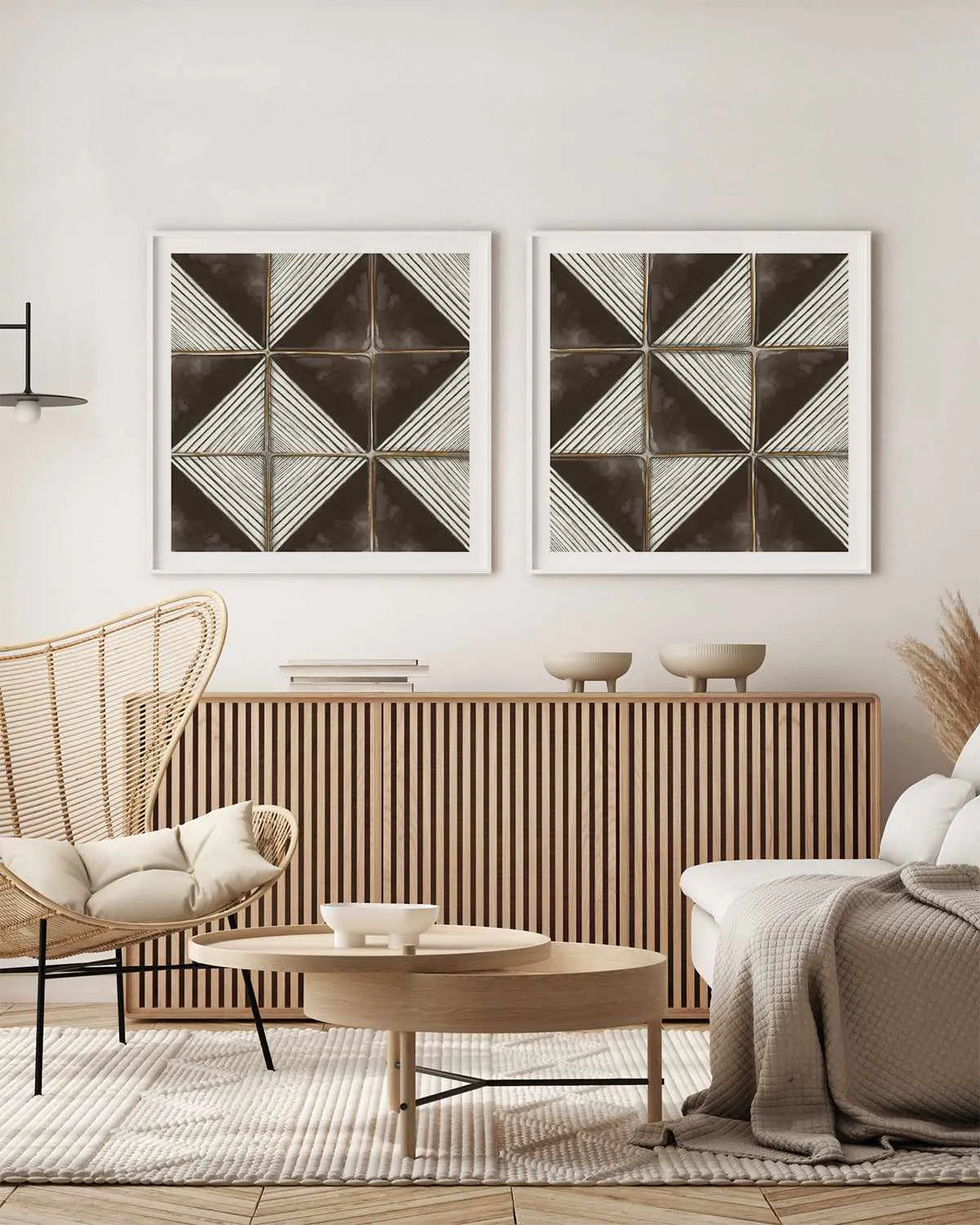 Square Tiles II Art Print from Olive et Oriel where you can shop wallpaper and artworks online