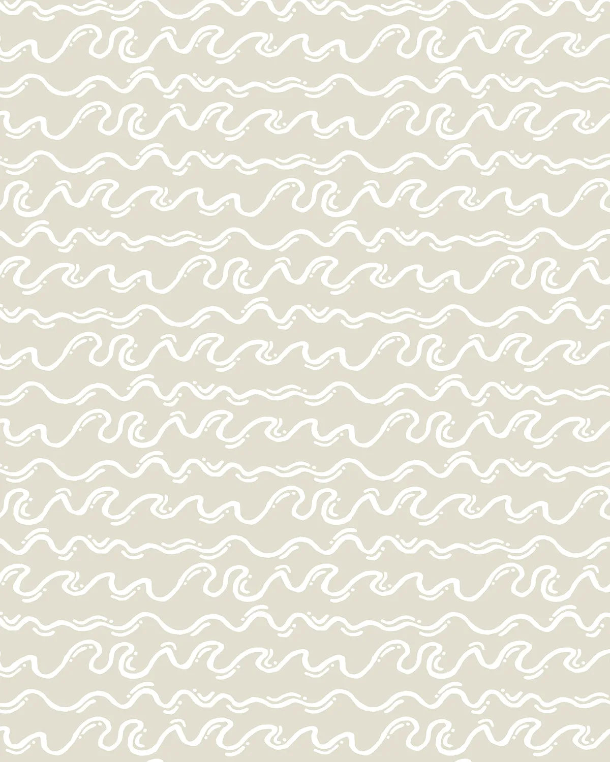Squiggly Waves in Beige Wallpaper from Olive et Oriel where you can shop wallpaper and artworks online