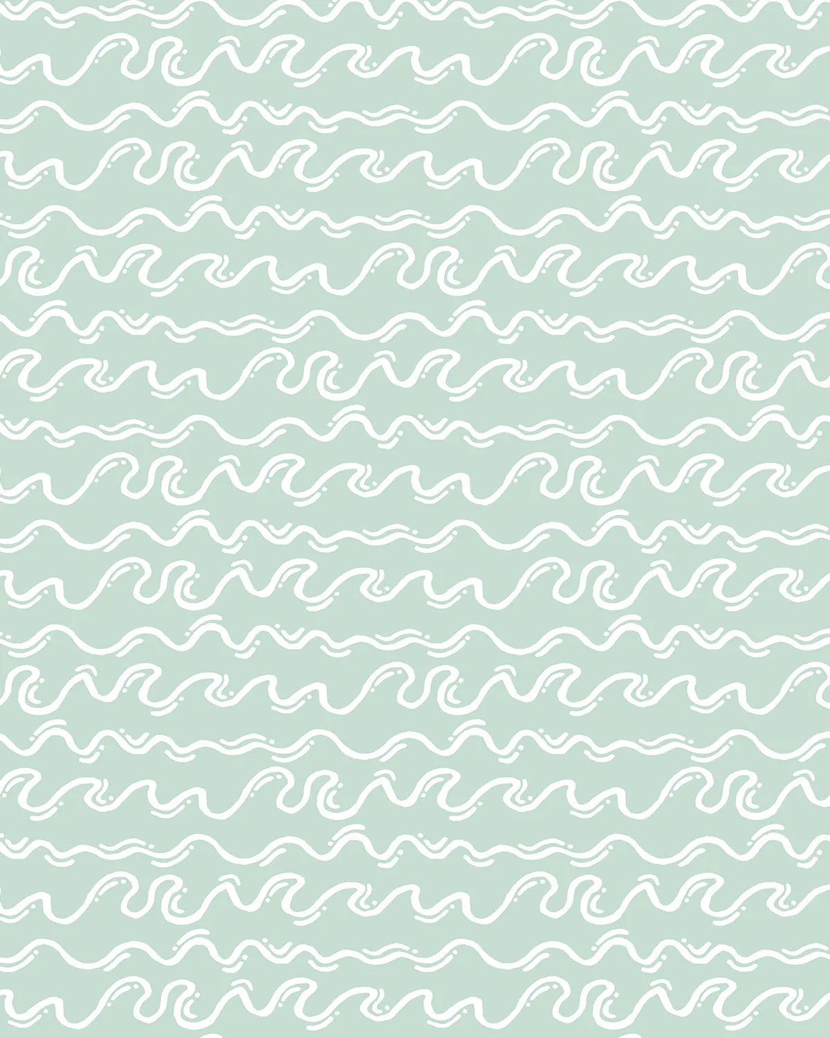 Squiggly Waves in Bondi Wallpaper from Olive et Oriel where you can shop wallpaper and artworks online