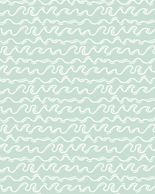 Squiggly Waves in Bondi Wallpaper
