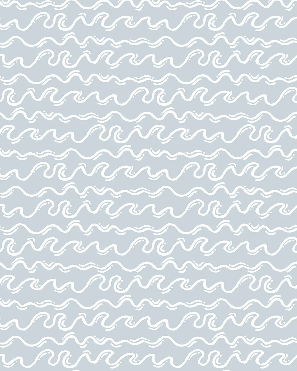 Squiggly Waves in Faded Blue Wallpaper from Olive et Oriel where you can shop wallpaper and artworks online