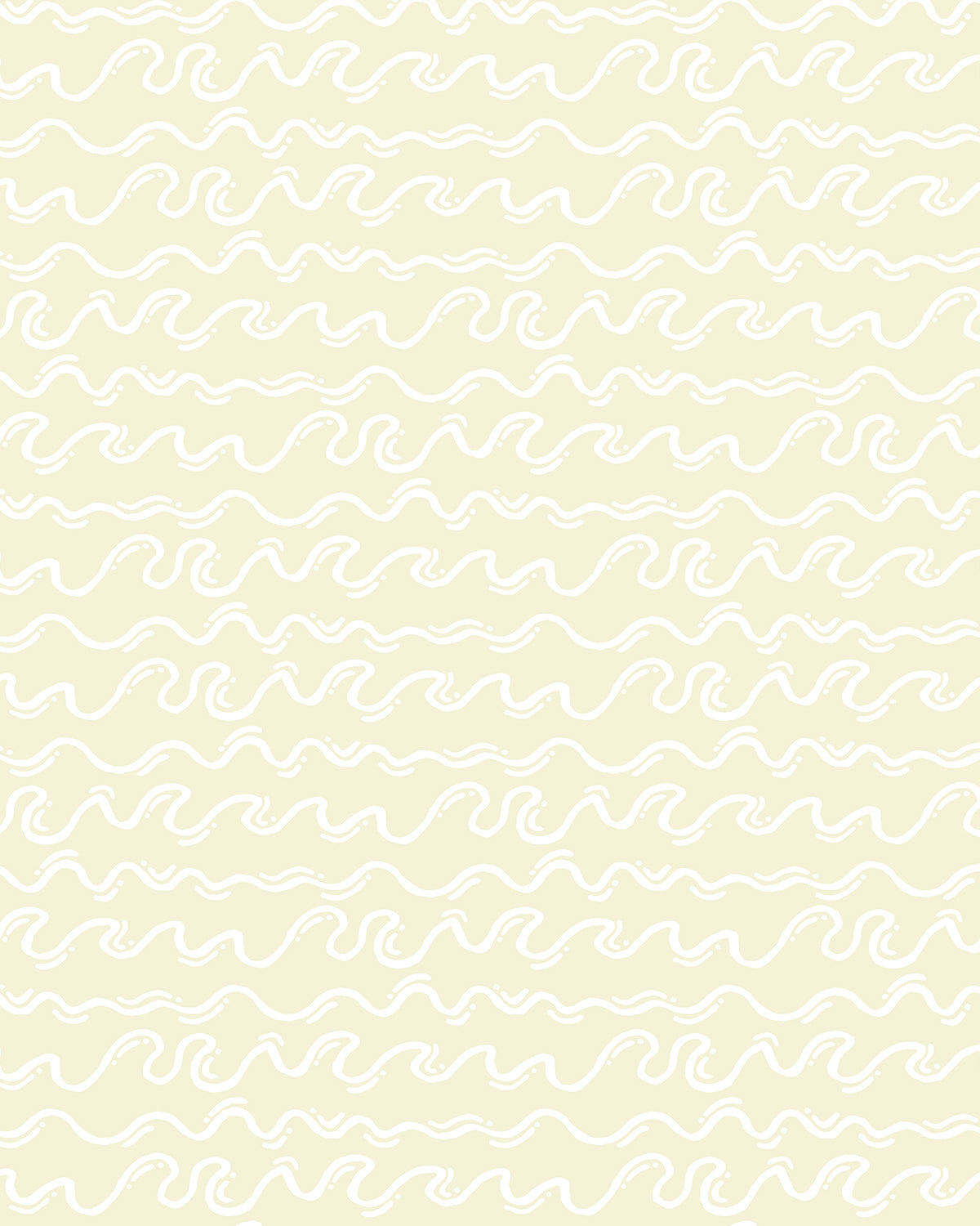 Squiggly Waves in Faded Yellow Wallpaper