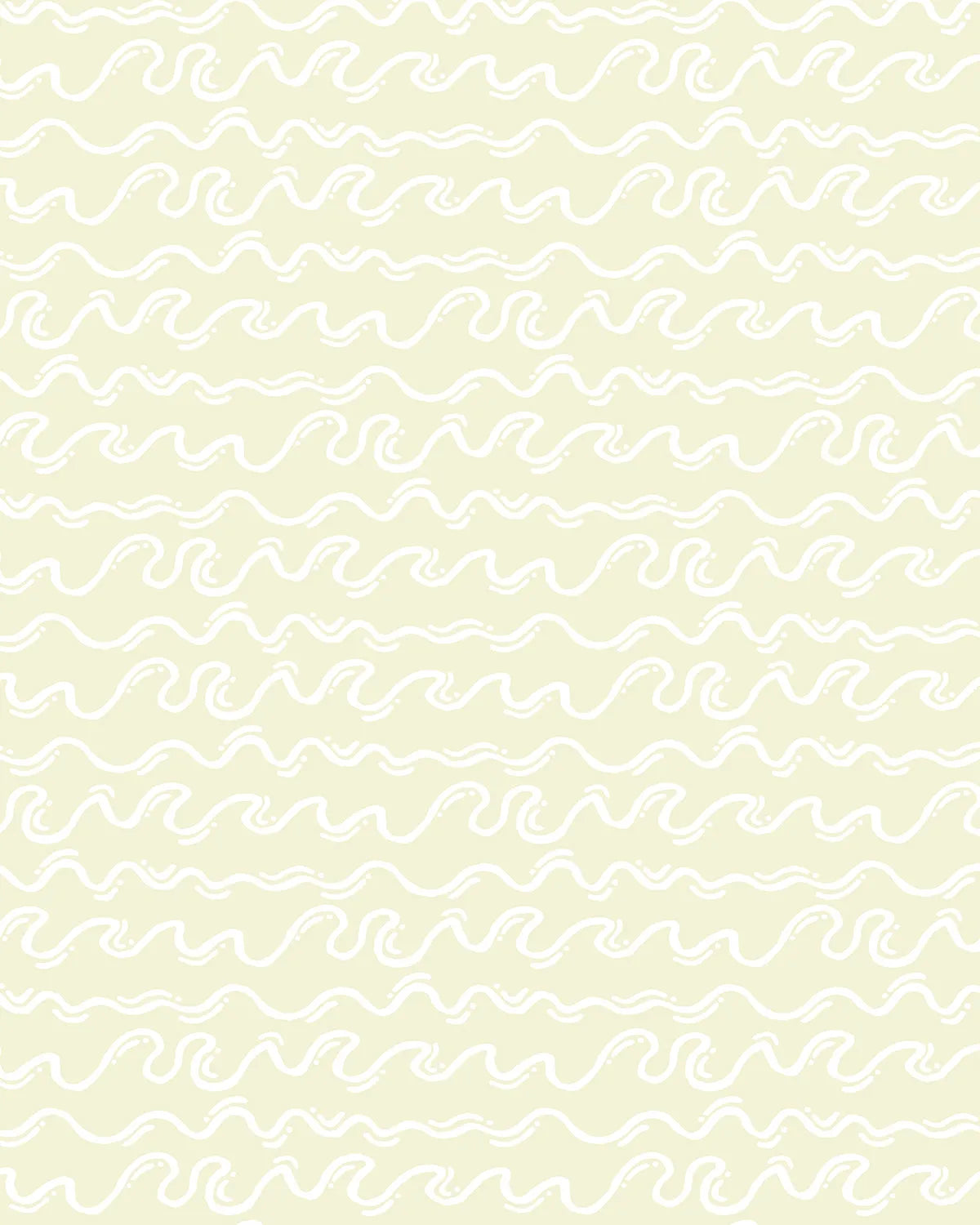 Squiggly Waves in Faded Yellow Wallpaper from Olive et Oriel where you can shop wallpaper and artworks online