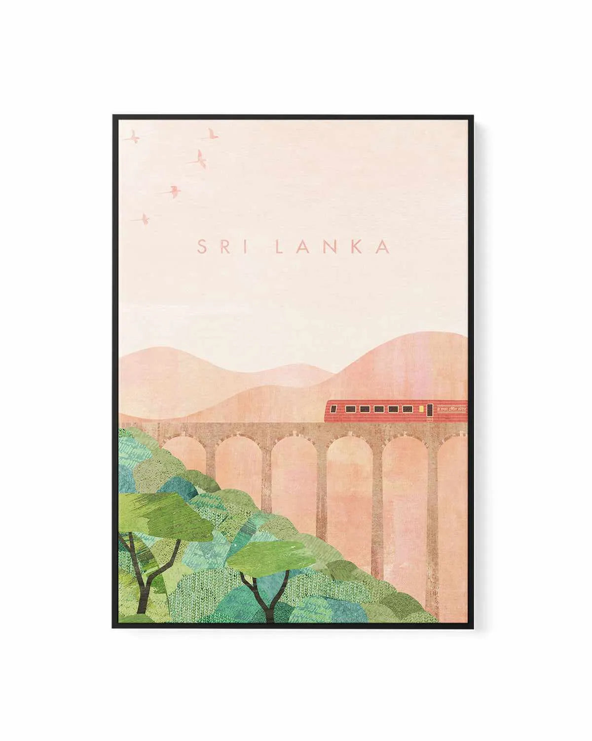 Sri Lanka by Henry Rivers | Framed Canvas Art Print from Olive et Oriel where you can shop wallpaper and artworks online