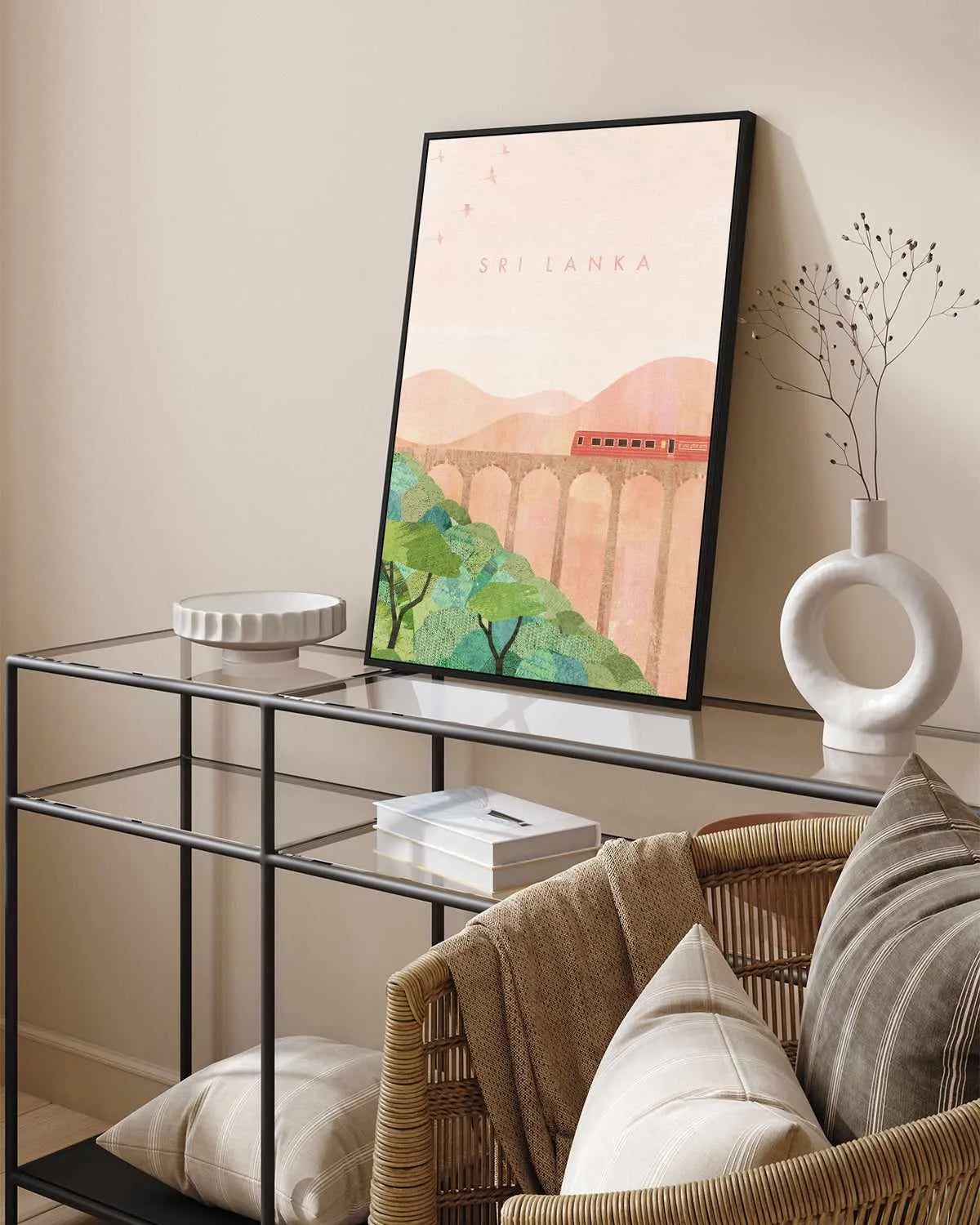 Sri Lanka by Henry Rivers | Framed Canvas Art Print from Olive et Oriel where you can shop wallpaper and artworks online