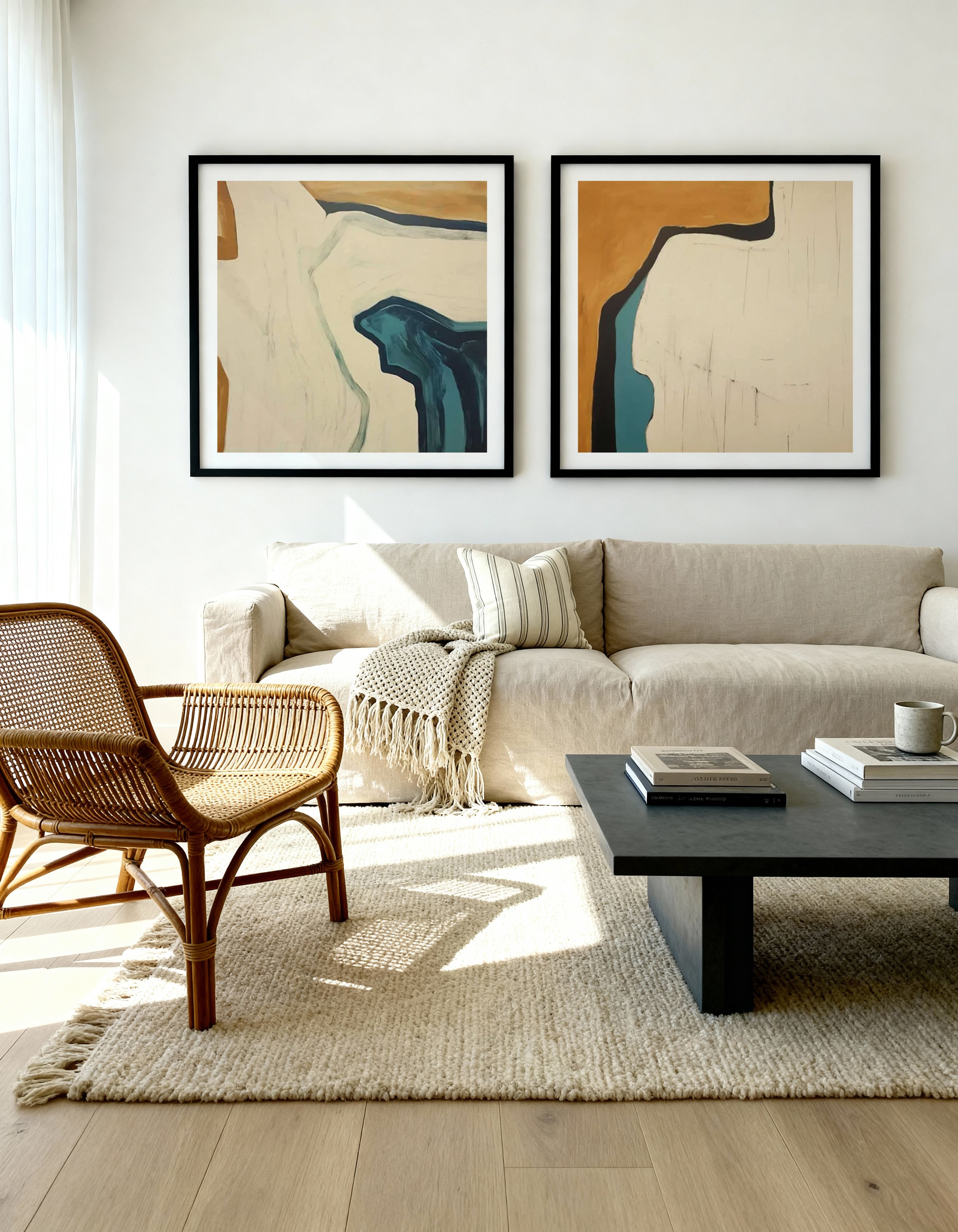 St Yves I & II Art Print Set of 2 | Matching Wall Art