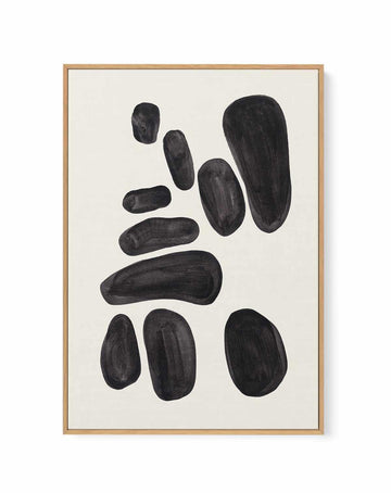 Stacked Pebbles | Framed Canvas Art Print from Olive et Oriel where you can shop wallpaper and artworks online