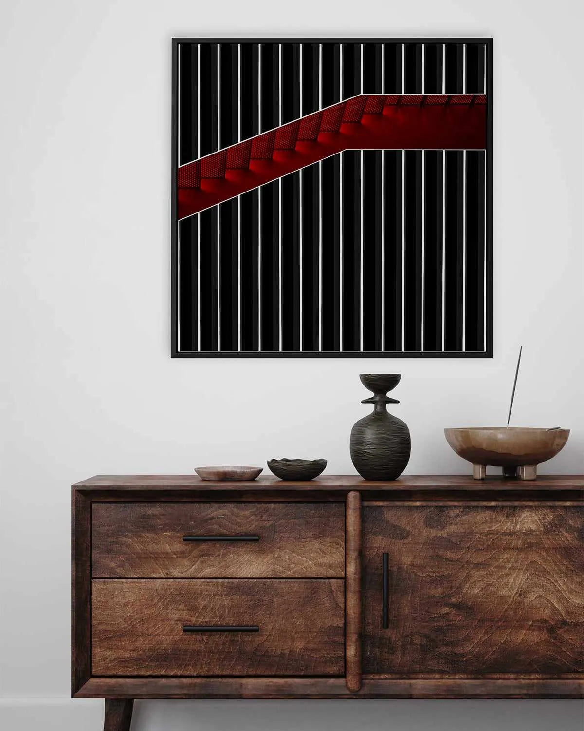 Staircase in the Gift Box | Framed Canvas Art Print from Olive et Oriel where you can shop wallpaper and artworks online