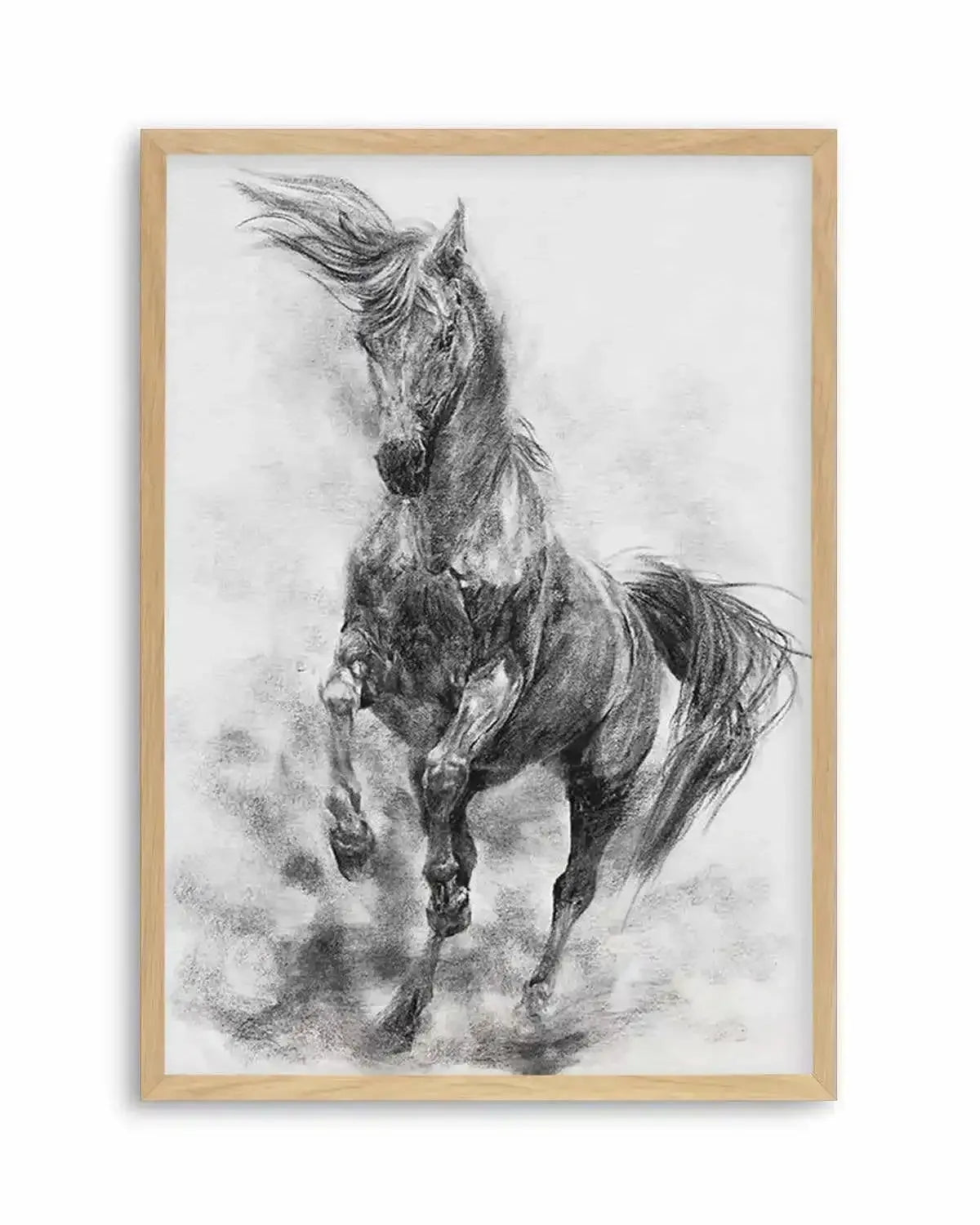 Stallion in Charcoal Art Print from Olive et Oriel where you can shop wallpaper and artworks online