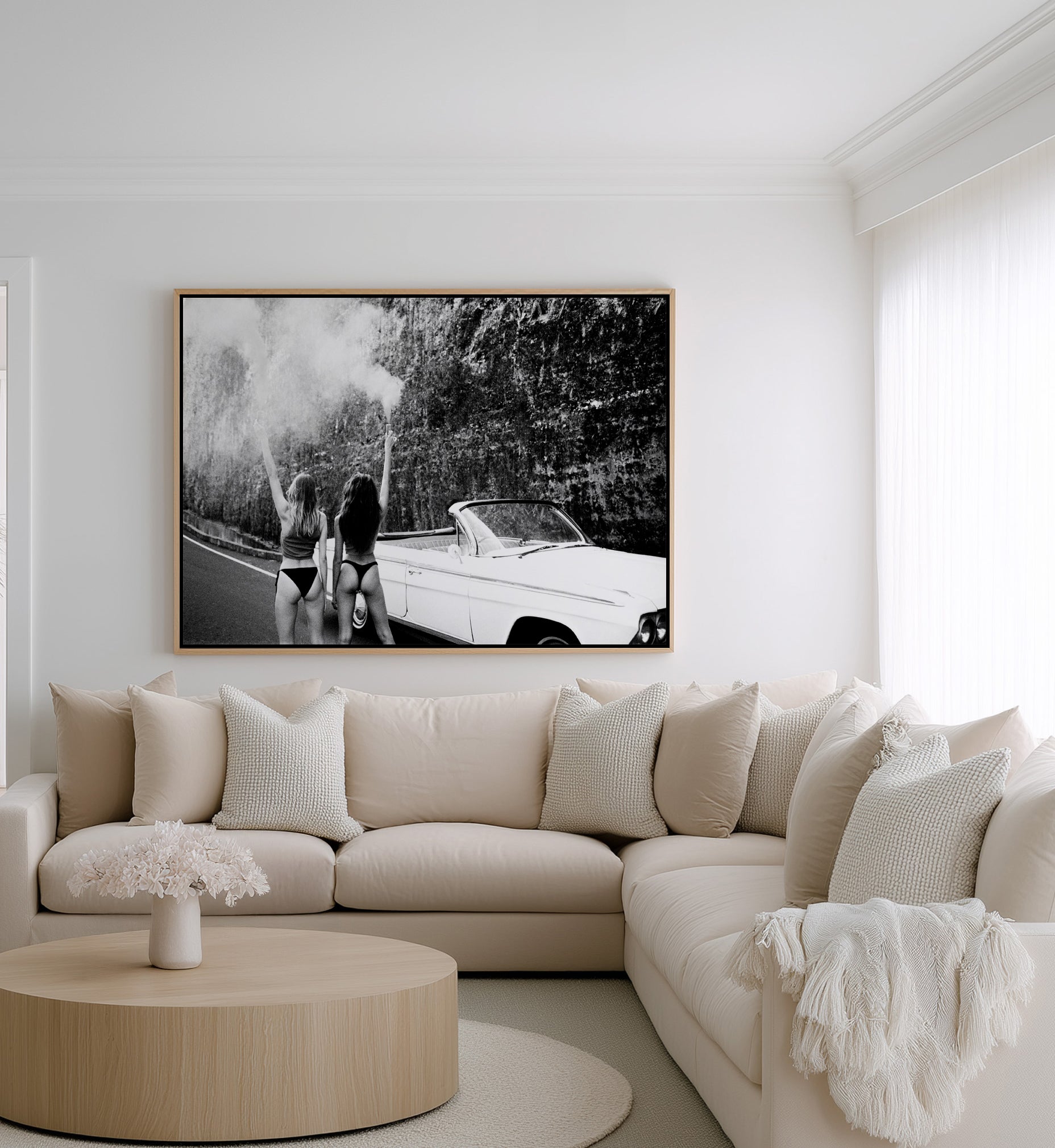 Starlet B&W by Amy Hallam | Framed Canvas Art Print