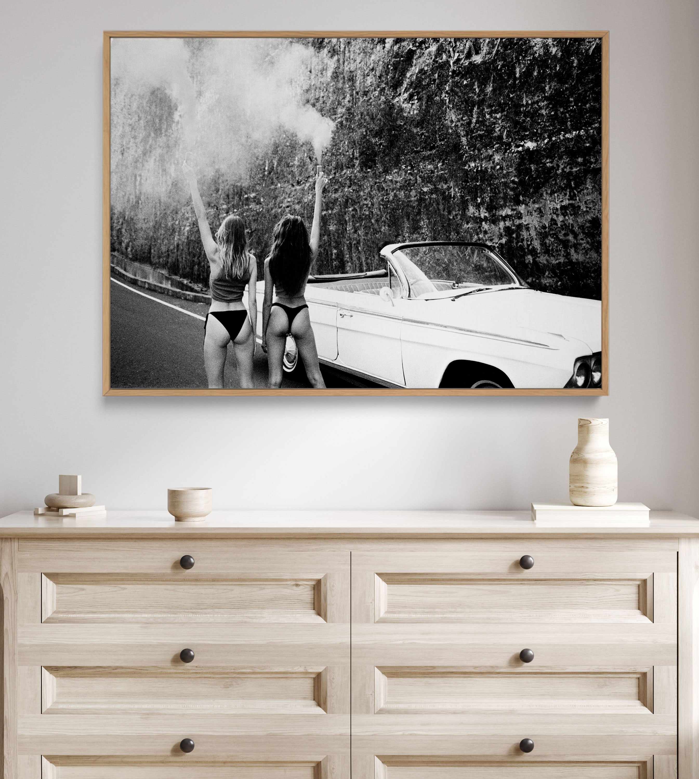 Starlet B&W by Amy Hallam | Framed Canvas Art Print