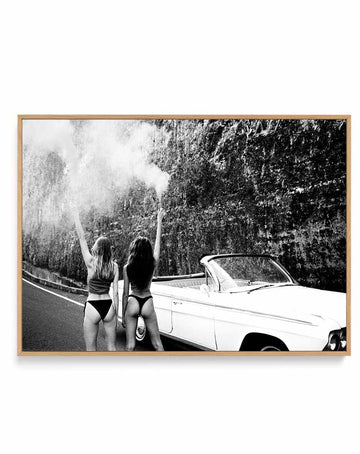 Starlet B&W by Amy Hallam | Framed Canvas Art Print from Olive et Oriel where you can shop wallpaper and artworks online