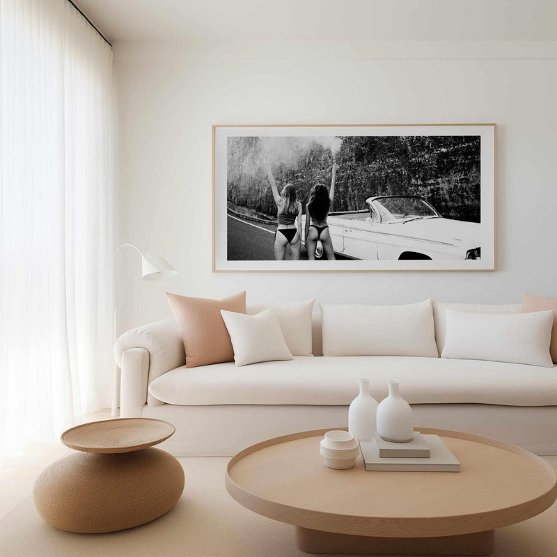 Starlet by Amy Hallam B&W | Panoramic Art Print from Olive et Oriel where you can shop wallpaper and artworks online