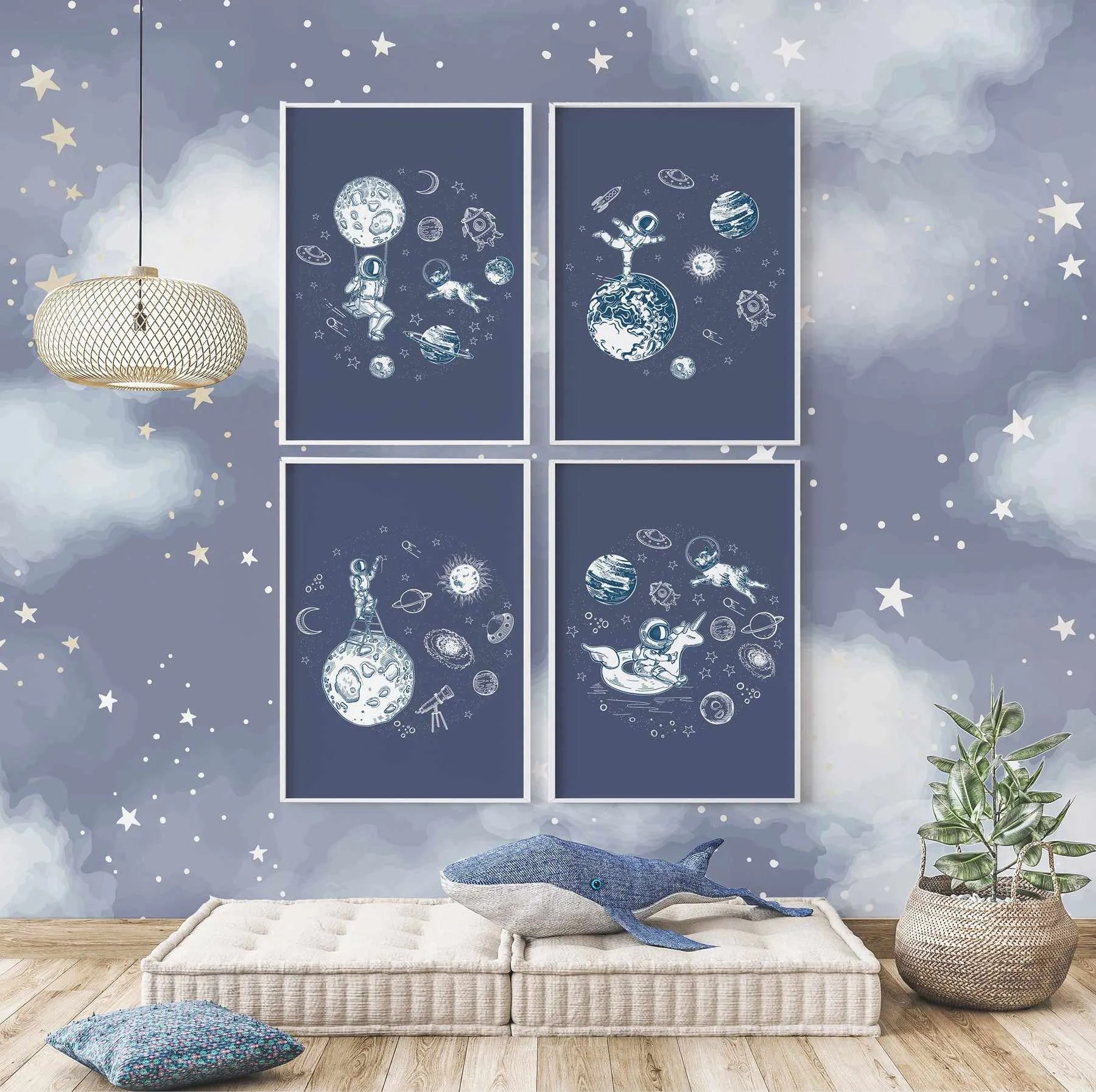 Starry Night Wallpaper from Olive et Oriel where you can shop wallpaper and artworks online