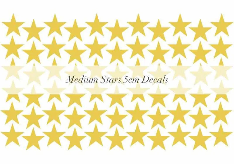 Stars | Medium Decal Set-Decals-Olive et Oriel-Decorate your kids bedroom wall decor with removable wall decals, these fabric kids decals are a great way to add colour and update your children's bedroom. Available as girls wall decals or boys wall decals, there are also nursery decals.