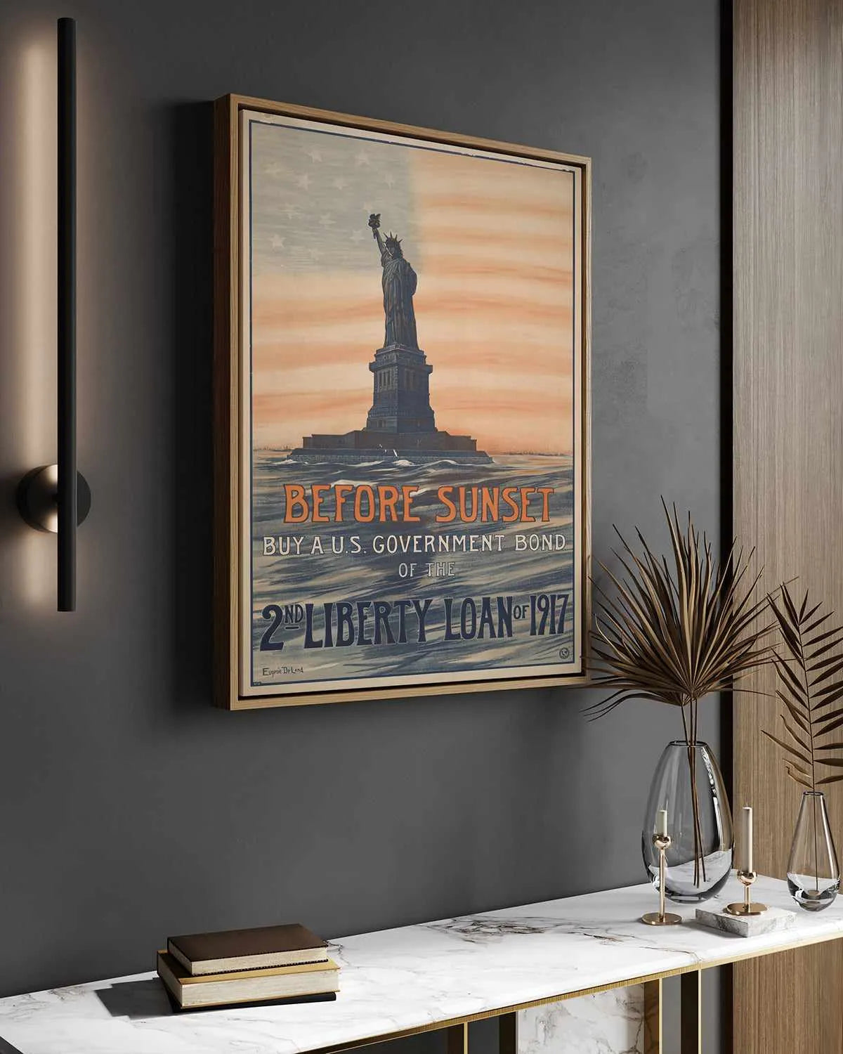 Statue of Liberty Vintage Poster | Framed Canvas Art Print from Olive et Oriel where you can shop wallpaper and artworks online