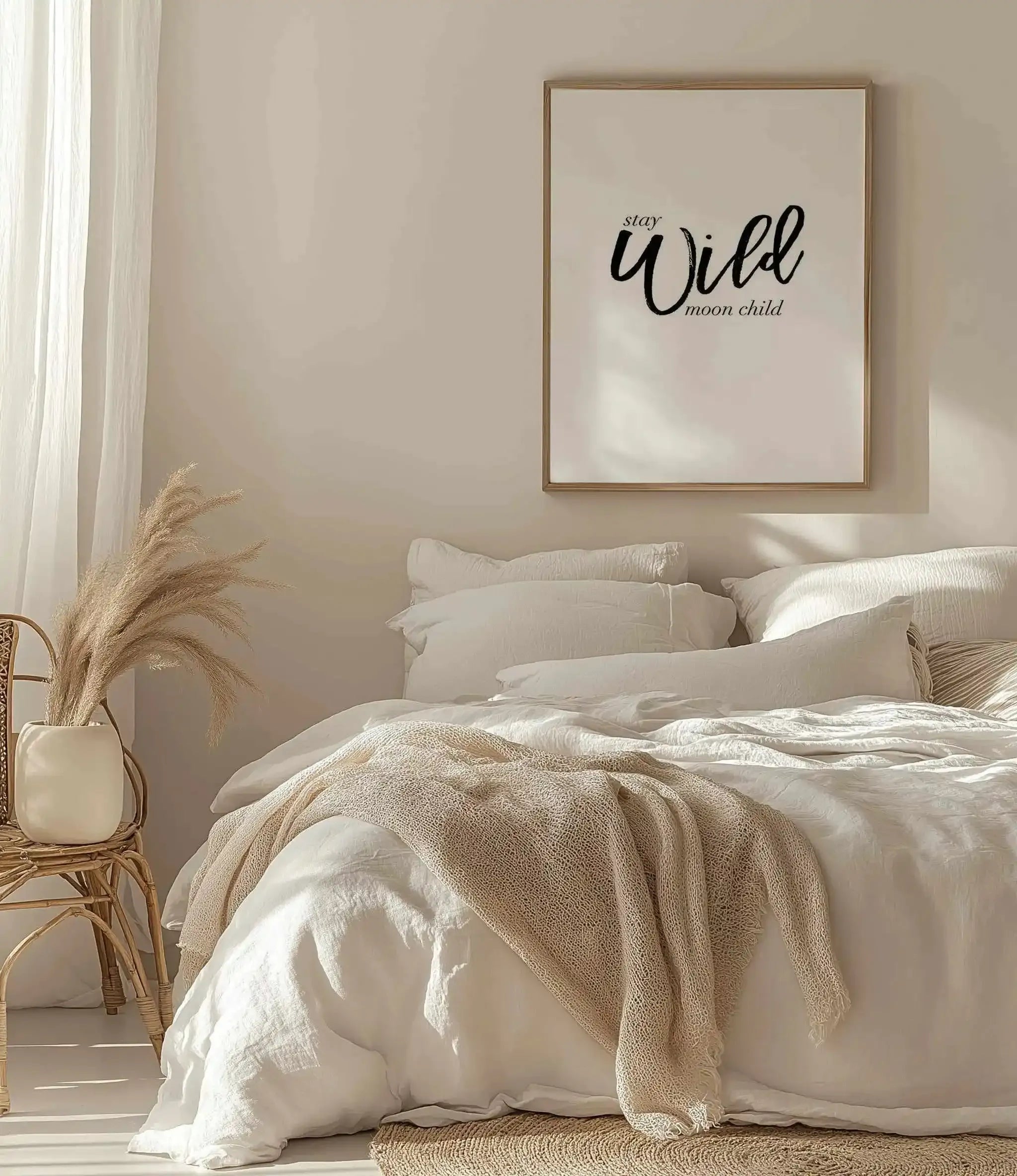 Stay Wild Moon Child Art Print from Olive et Oriel where you can shop wallpaper and artworks online