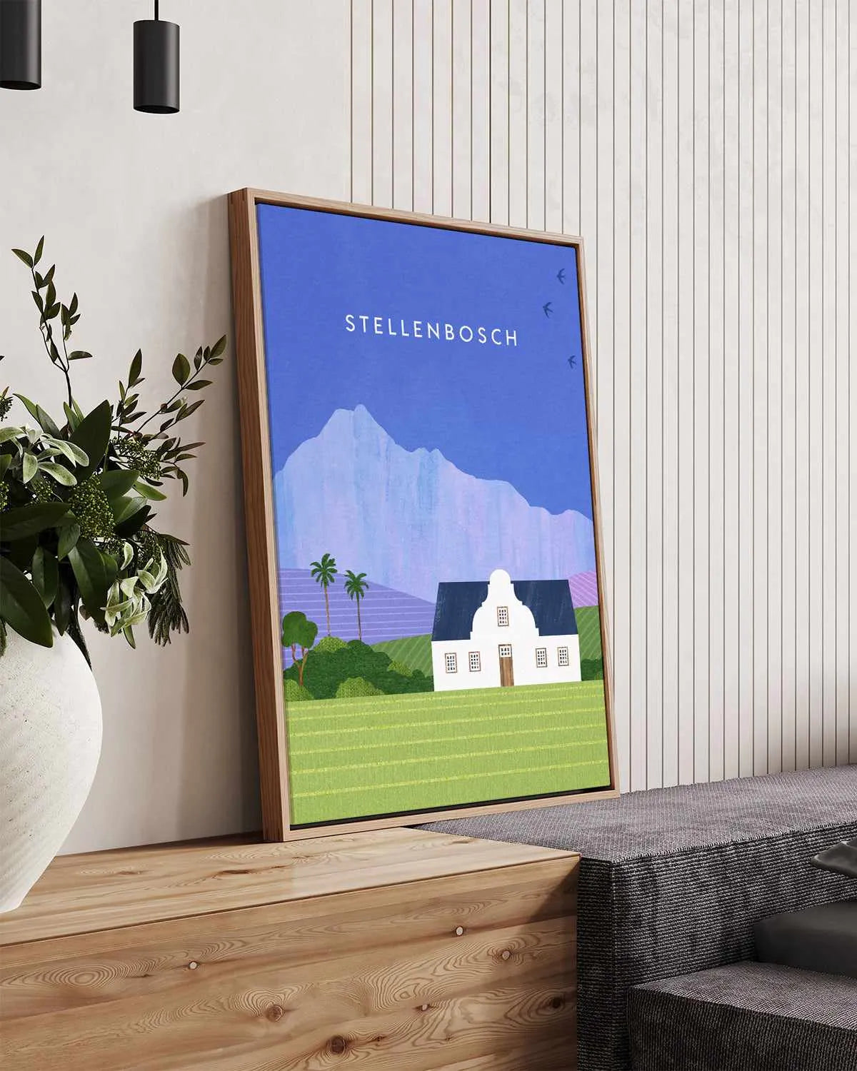 Stellenbosch by Henry Rivers | Framed Canvas Art Print from Olive et Oriel where you can shop wallpaper and artworks online