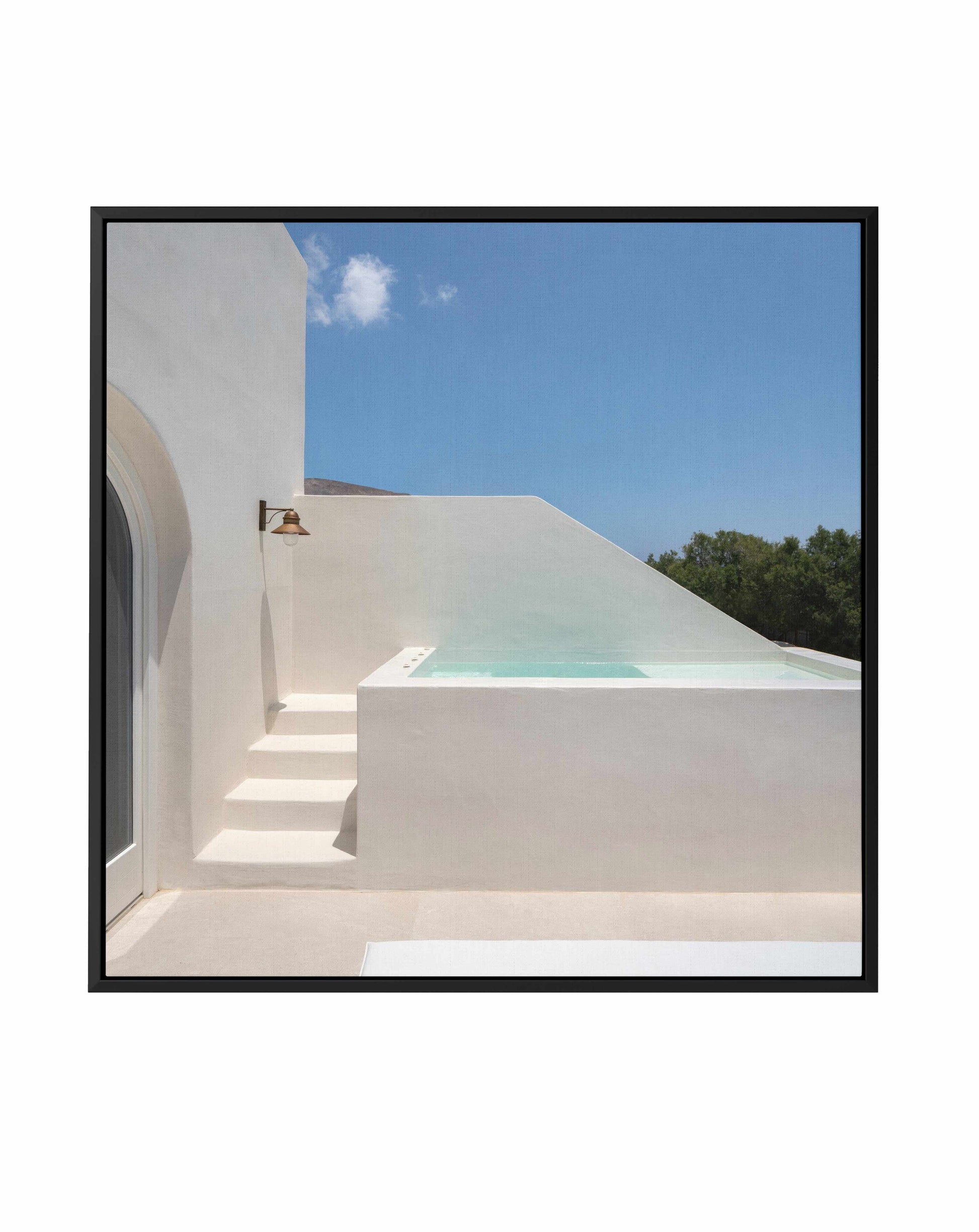Step Into The Pool By Minorstep | Framed Canvas Art Print from Olive et Oriel where you can shop wallpaper and artworks online