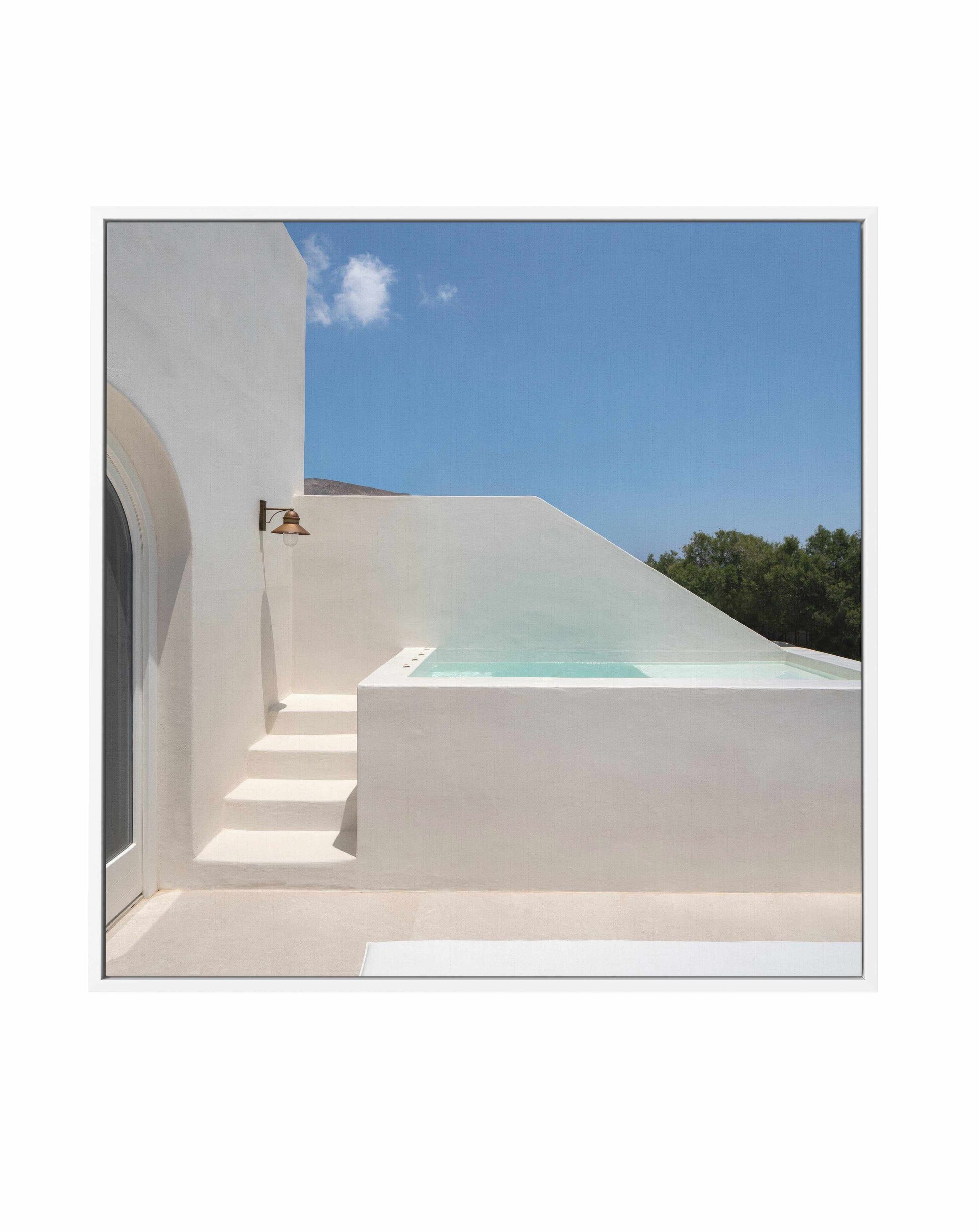 Step Into The Pool By Minorstep | Framed Canvas Art Print from Olive et Oriel where you can shop wallpaper and artworks online