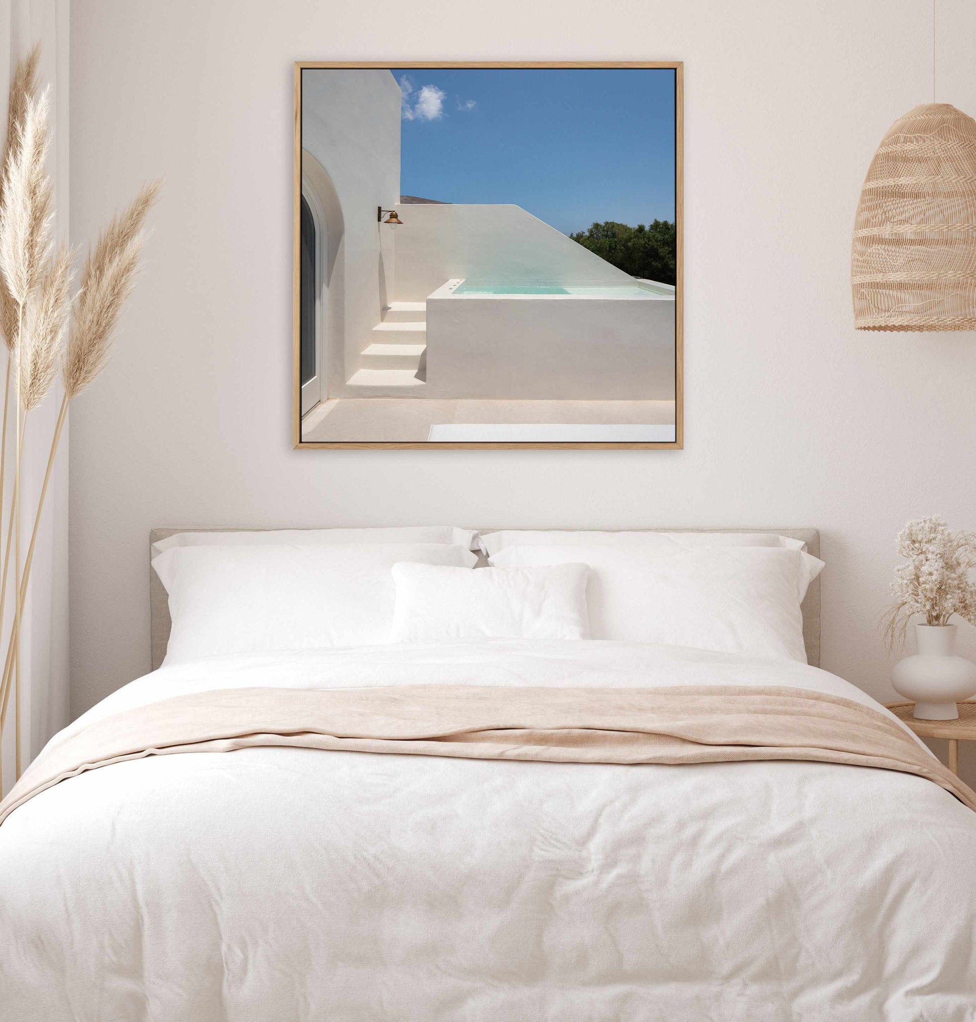 Step Into The Pool By Minorstep | Framed Canvas Art Print from Olive et Oriel where you can shop wallpaper and artworks online