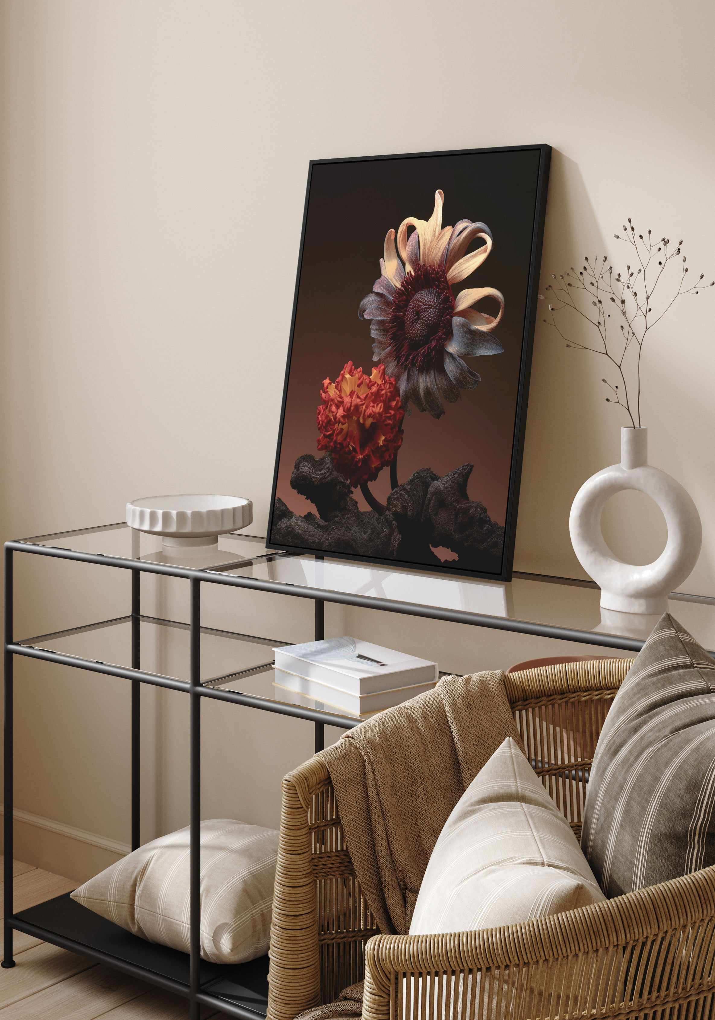 Still Life Flowers No5 By Minorstep | Framed Canvas Art Print