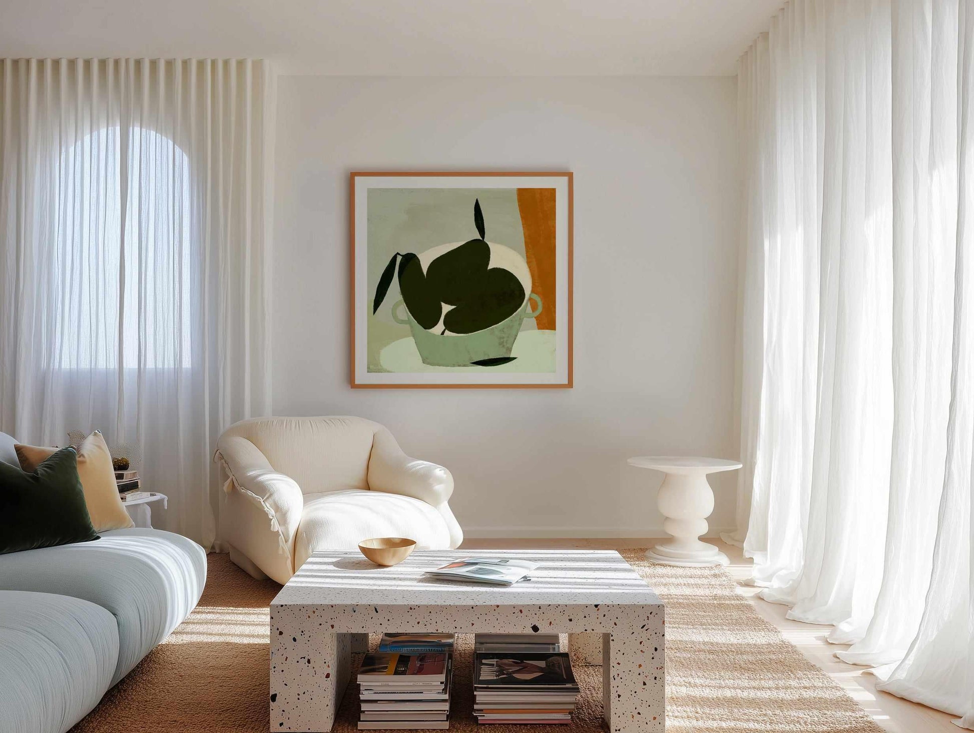 Still Life With Three Pears by Marco Marella | Art Print from Olive et Oriel where you can shop wallpaper and artworks online