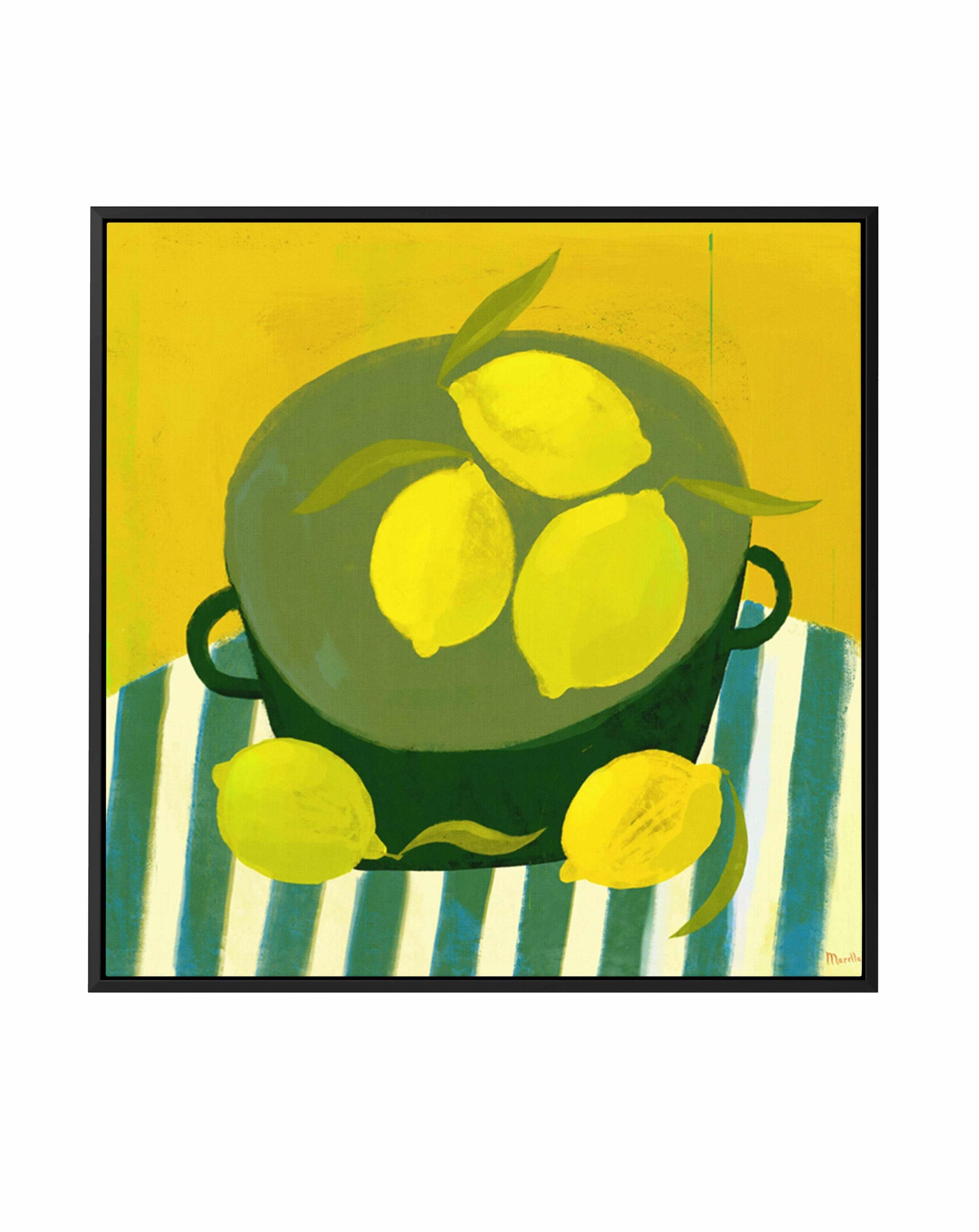 Still Life with Lemons by Marco Marella | Framed Canvas Art Print from Olive et Oriel where you can shop wallpaper and artworks online
