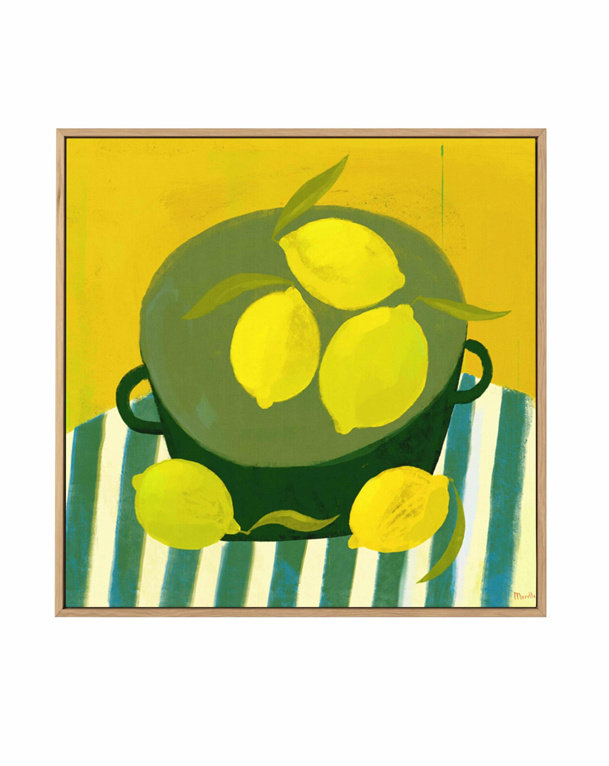 Still Life with Lemons by Marco Marella | Framed Canvas Art Print from Olive et Oriel where you can shop wallpaper and artworks online
