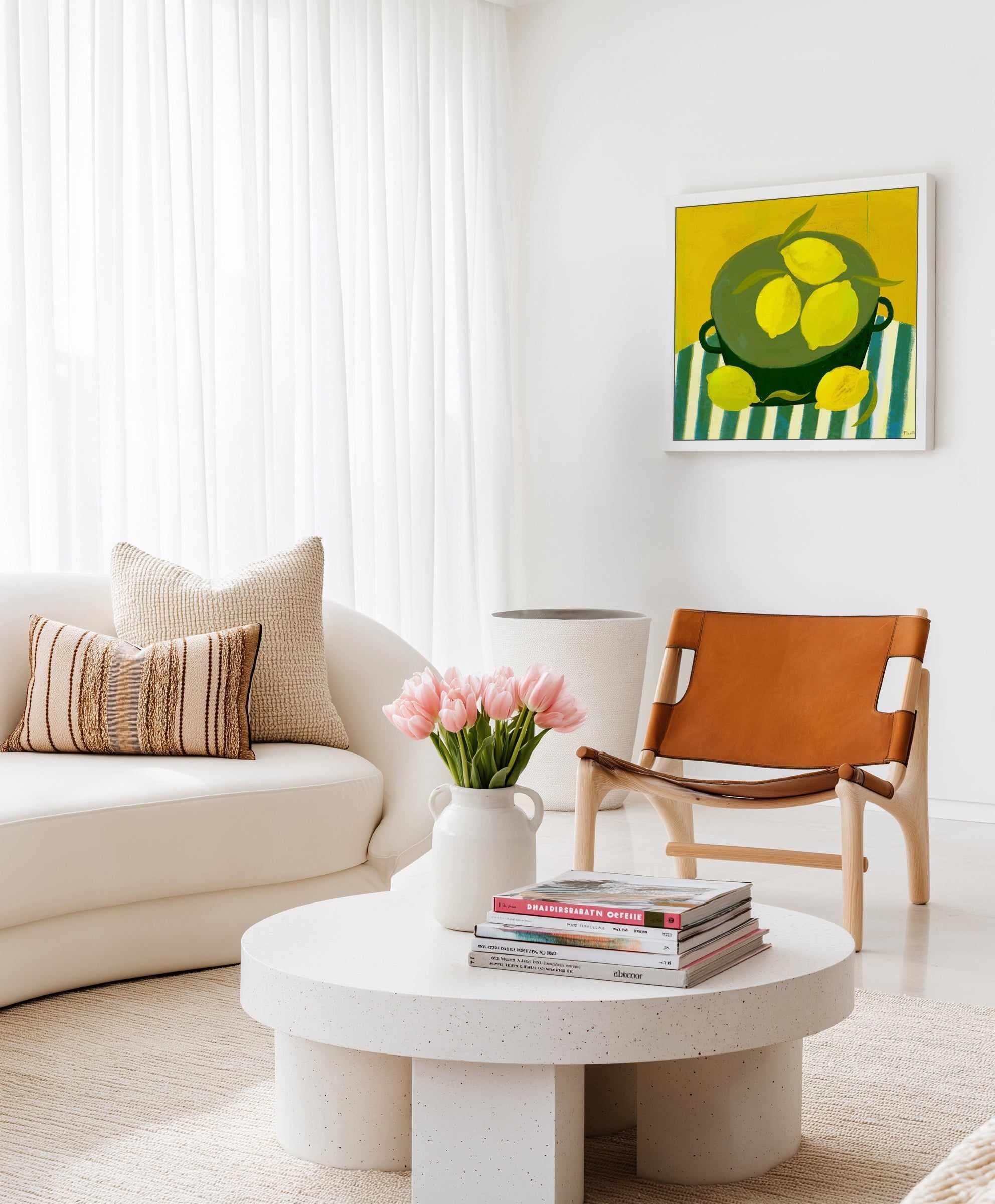 Still Life with Lemons by Marco Marella | Framed Canvas Art Print from Olive et Oriel where you can shop wallpaper and artworks online