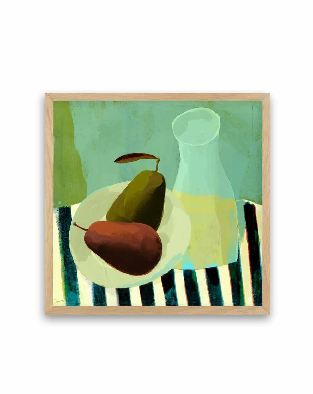 Still Life with Pears and White Wine by Marco Marella | Art Print from Olive et Oriel where you can shop wallpaper and artworks online
