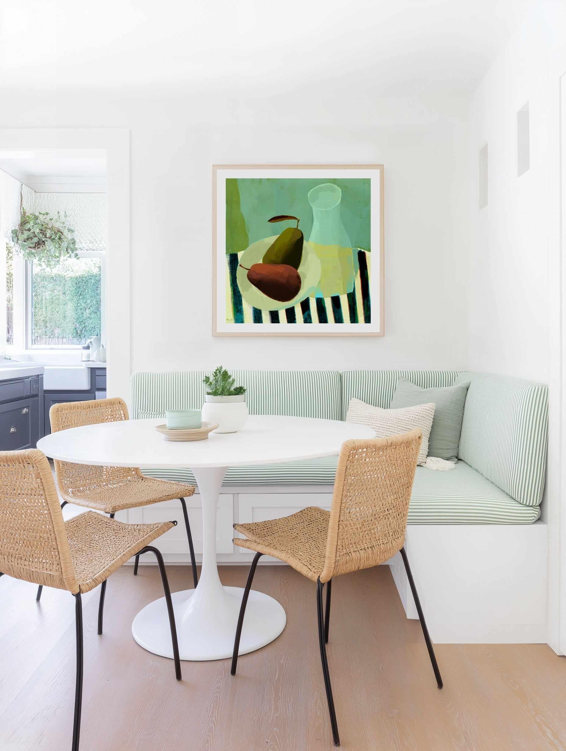 Still Life with Pears and White Wine by Marco Marella | Art Print from Olive et Oriel where you can shop wallpaper and artworks online