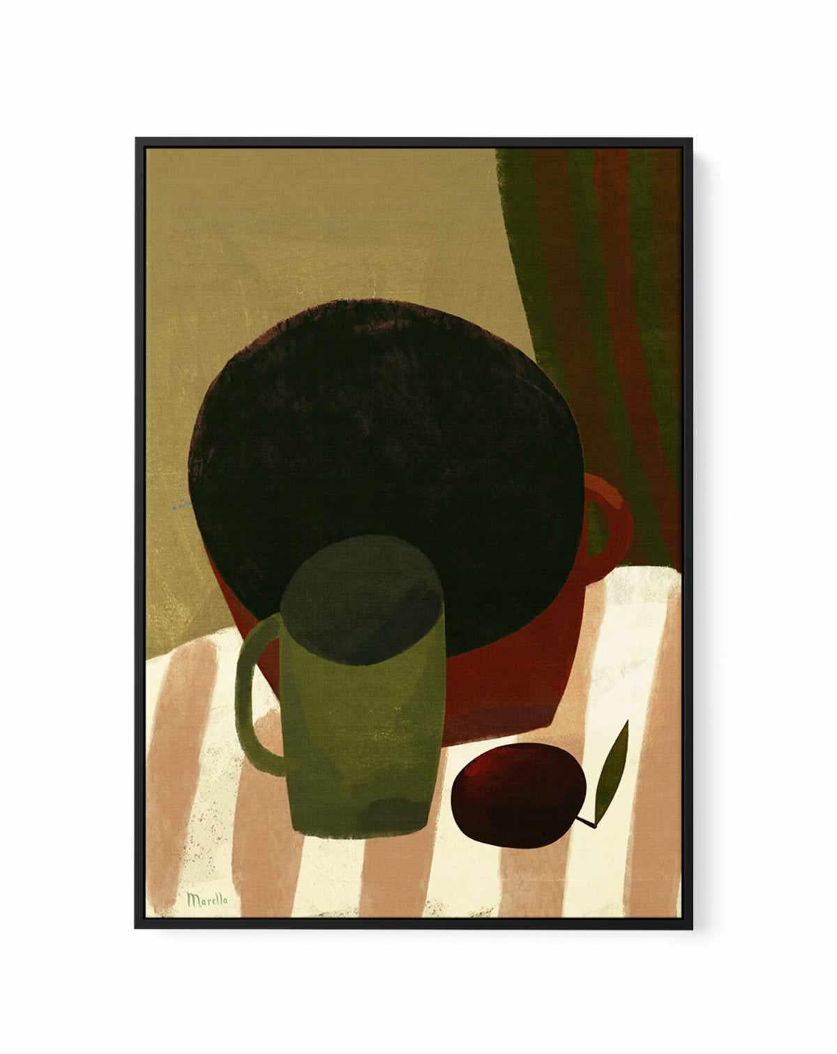Still Life with Plum by Marco Marella | Framed Canvas Art Print from Olive et Oriel where you can shop wallpaper and artworks online