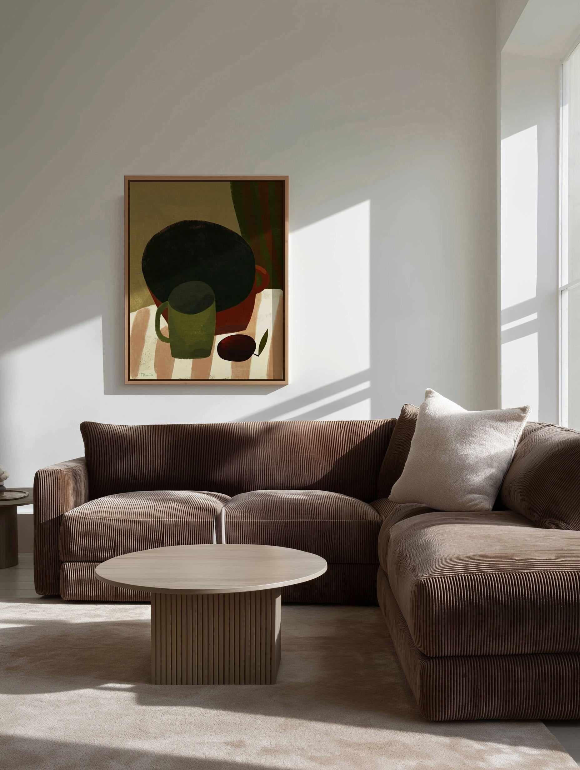 Still Life with Plum by Marco Marella | Framed Canvas Art Print from Olive et Oriel where you can shop wallpaper and artworks online