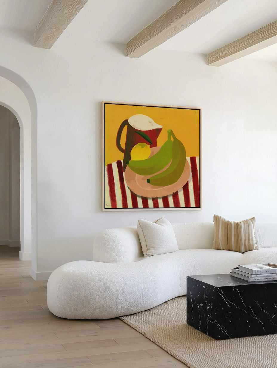 Still Life with Red Jug by Marco Marella | Framed Canvas Art Print from Olive et Oriel where you can shop wallpaper and artworks online