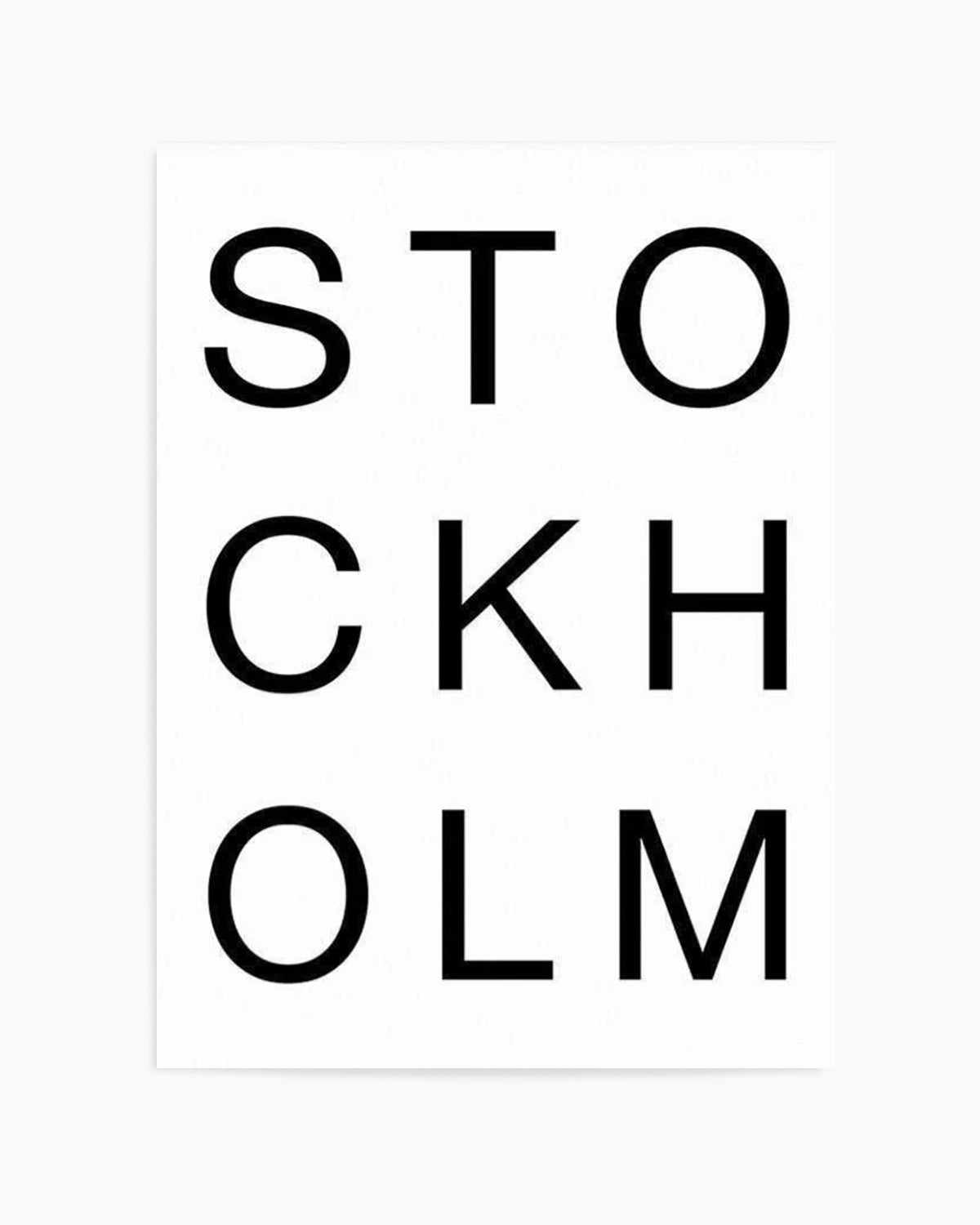 Stockholm Art Print