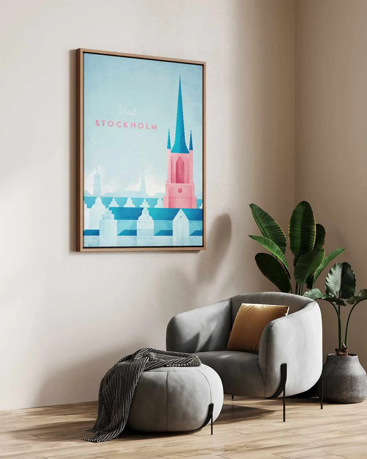 Stockholm by Henry Rivers | Framed Canvas Art Print from Olive et Oriel where you can shop wallpaper and artworks online