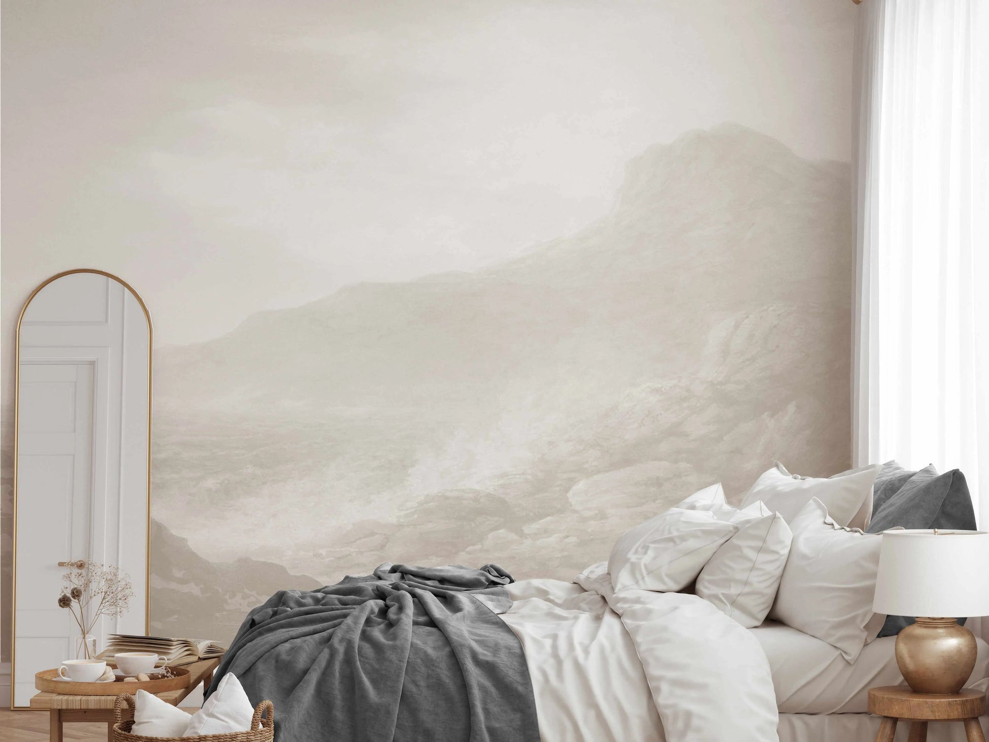 Stormy Coastline Wallpaper Mural from Olive et Oriel where you can shop wallpaper and artworks online