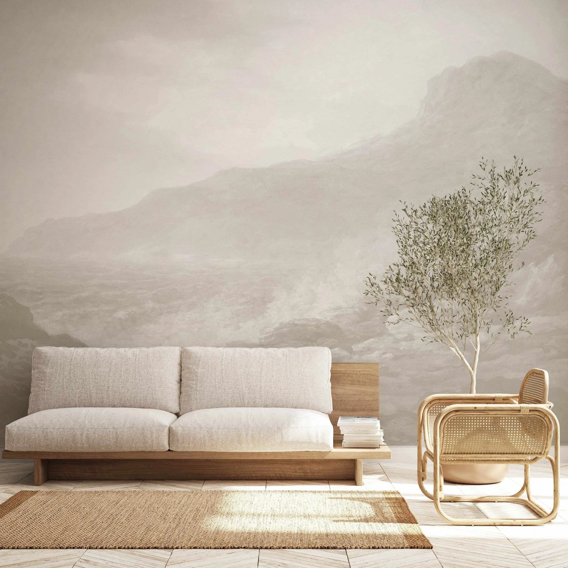 Stormy Coastline Wallpaper Mural from Olive et Oriel where you can shop wallpaper and artworks online