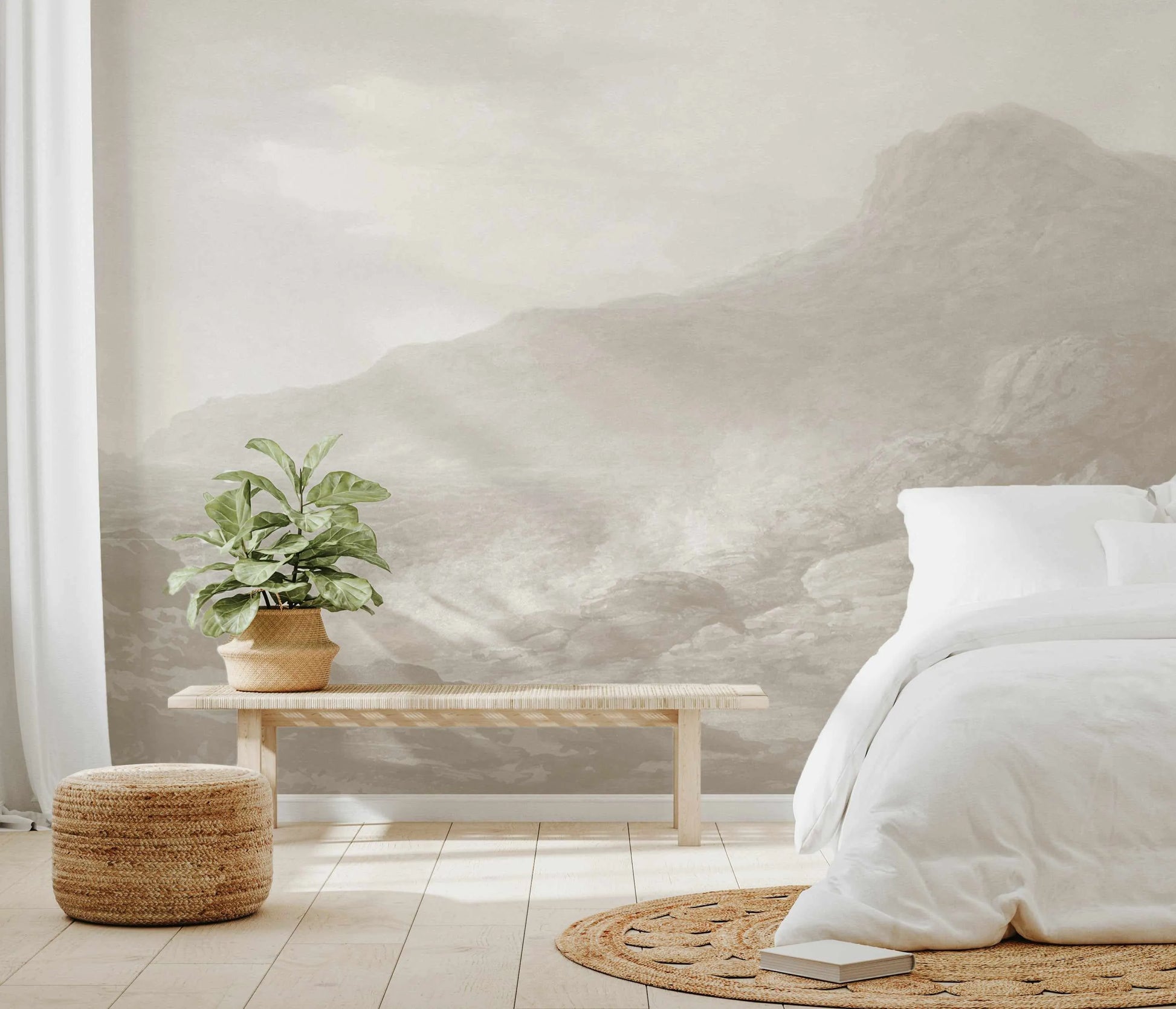Stormy Coastline Wallpaper Mural from Olive et Oriel where you can shop wallpaper and artworks online